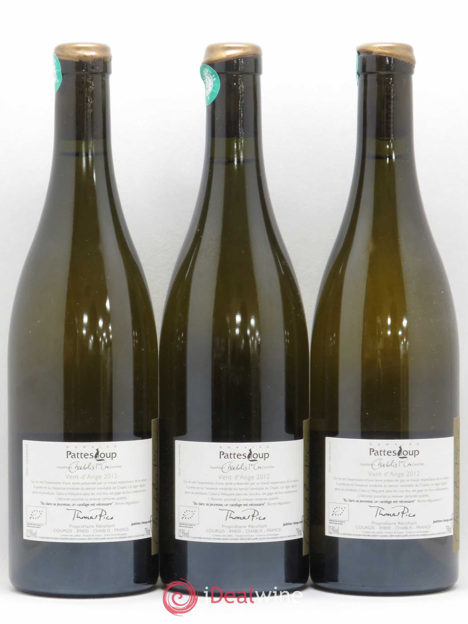 Chablis 1er Cru Beauregard Pattes Loup (Domaine) 2012 - Lot de 3 bouteilles - 1