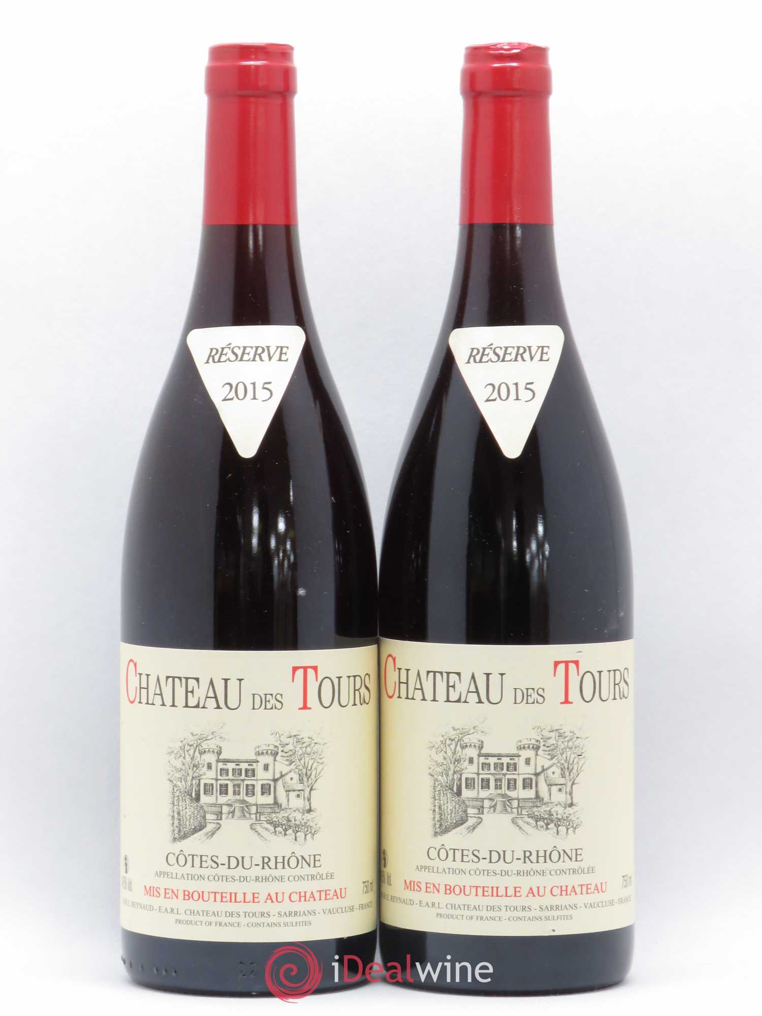 Côtes-du-Rhône Château des Tours Emmanuel Reynaud 2015 - Lot de 2 bouteilles - 0