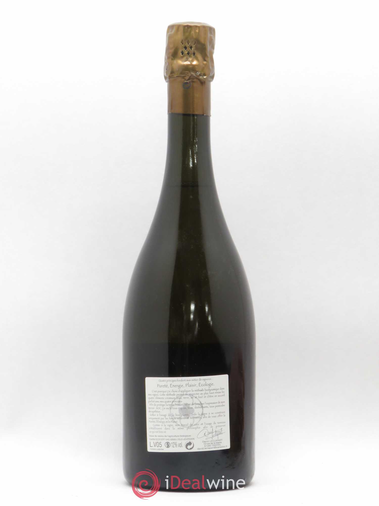 L'Apôtre Blanc de Blancs 1er Cru Extra-Brut David Leclapart 2005 - Lot de 1 bouteille - 1