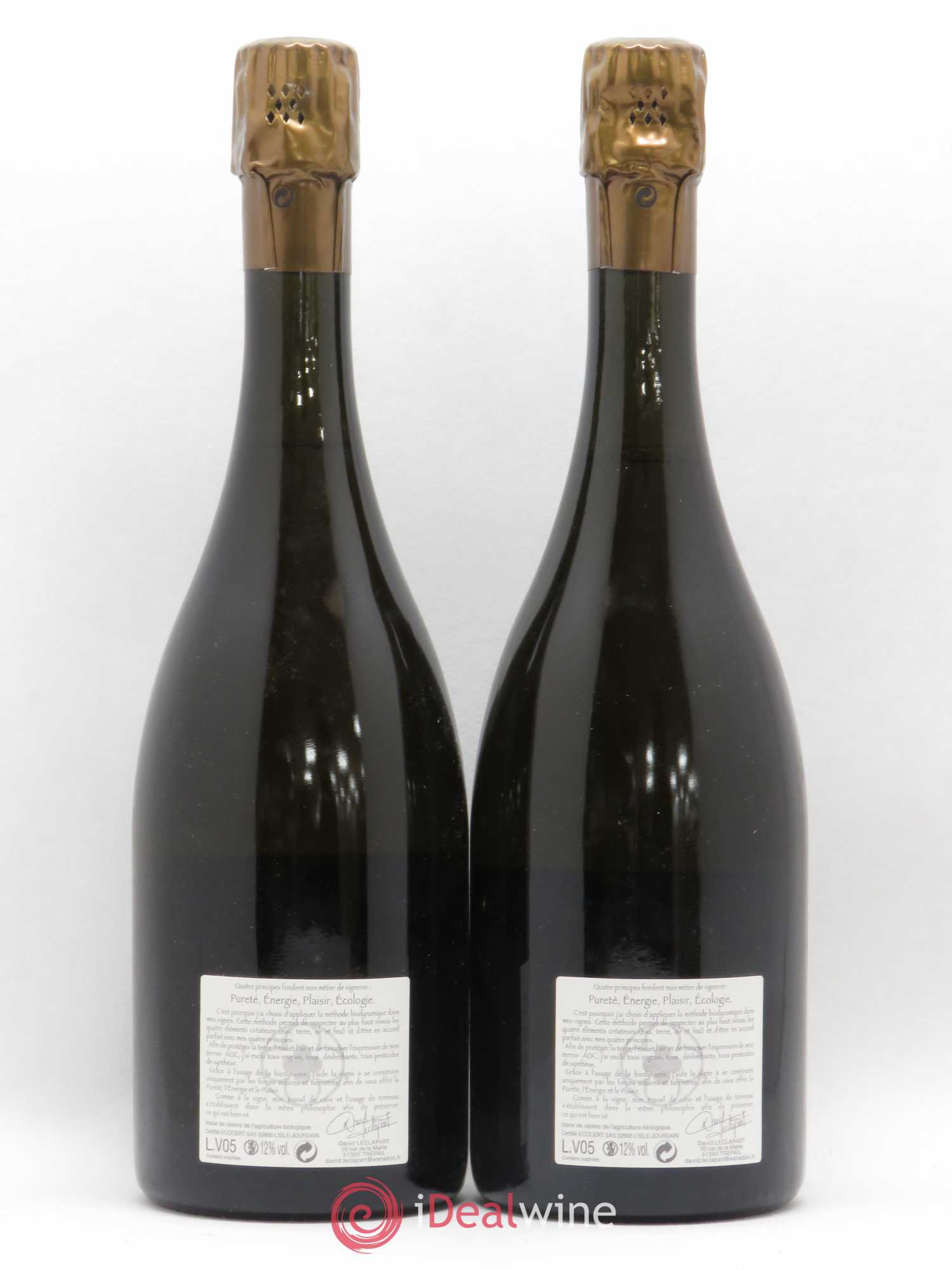L'Apôtre Blanc de Blancs 1er Cru Extra-Brut David Leclapart 2005 - Lot de 2 bouteilles - 1