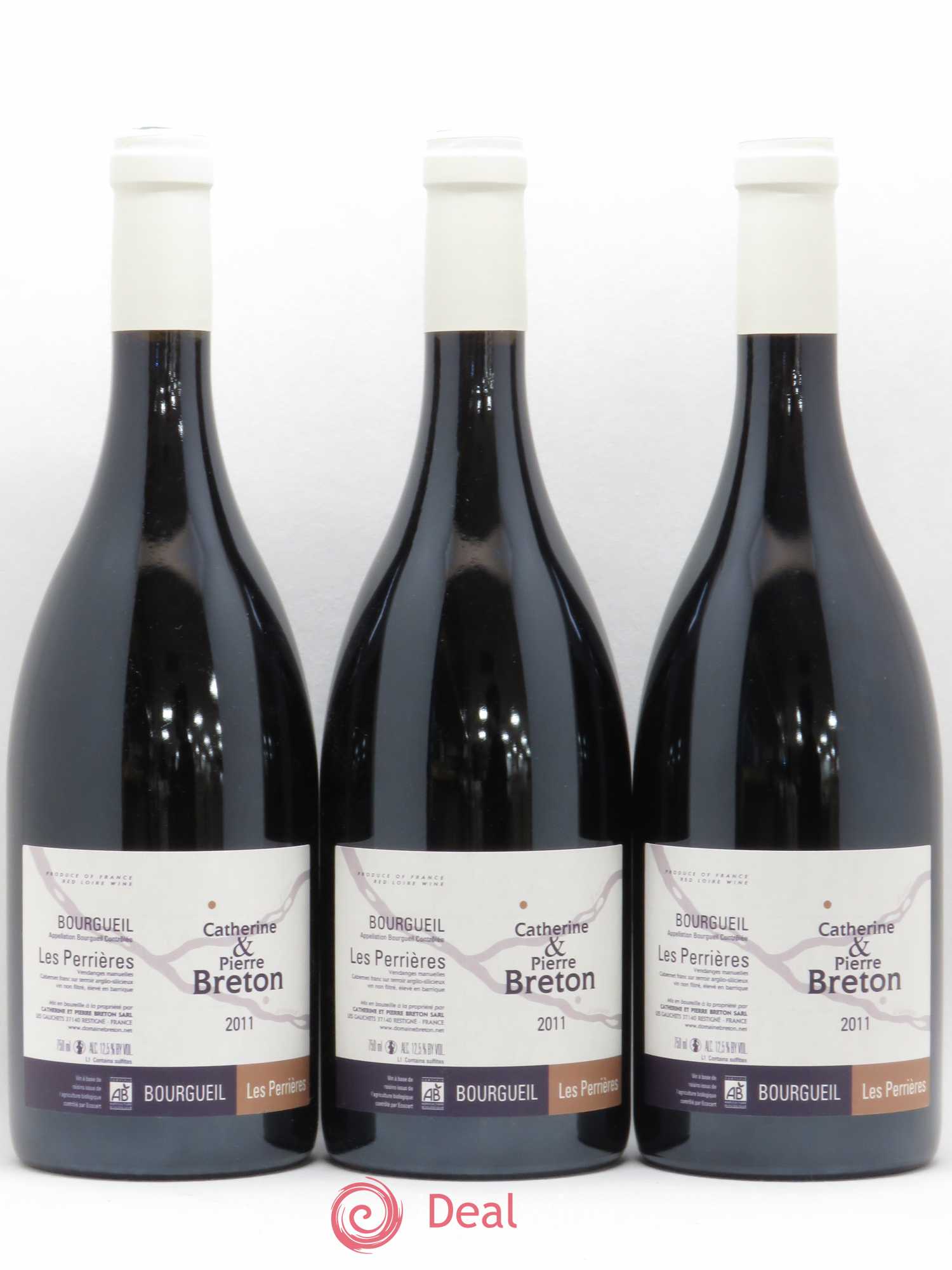 Bourgueil Les Perrières Catherine et Pierre Breton 2011 - Lot de 3 bouteilles - 0