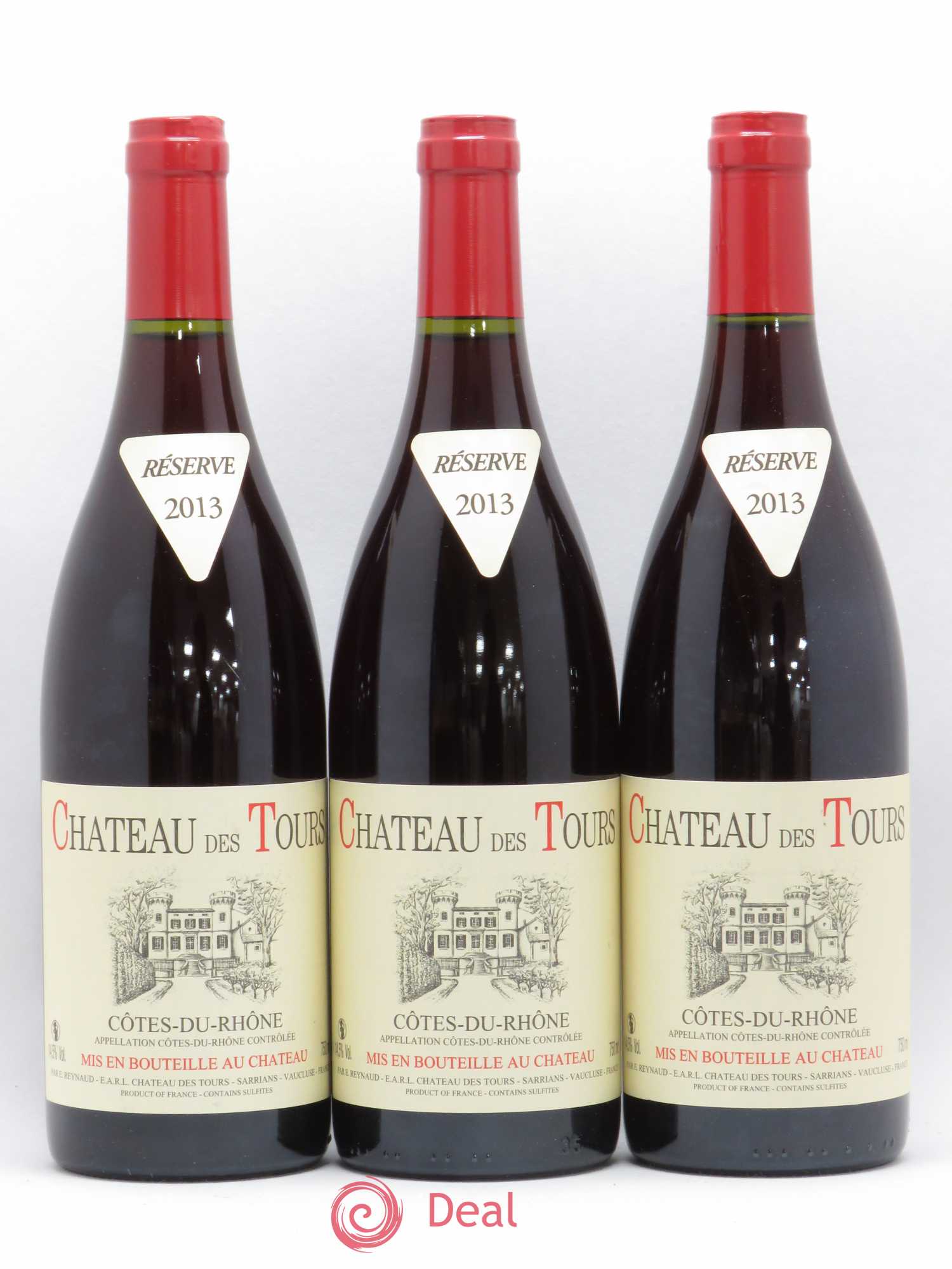 Côtes-du-Rhône Château des Tours Emmanuel Reynaud 2013 - Lot de 3 bouteilles - 0