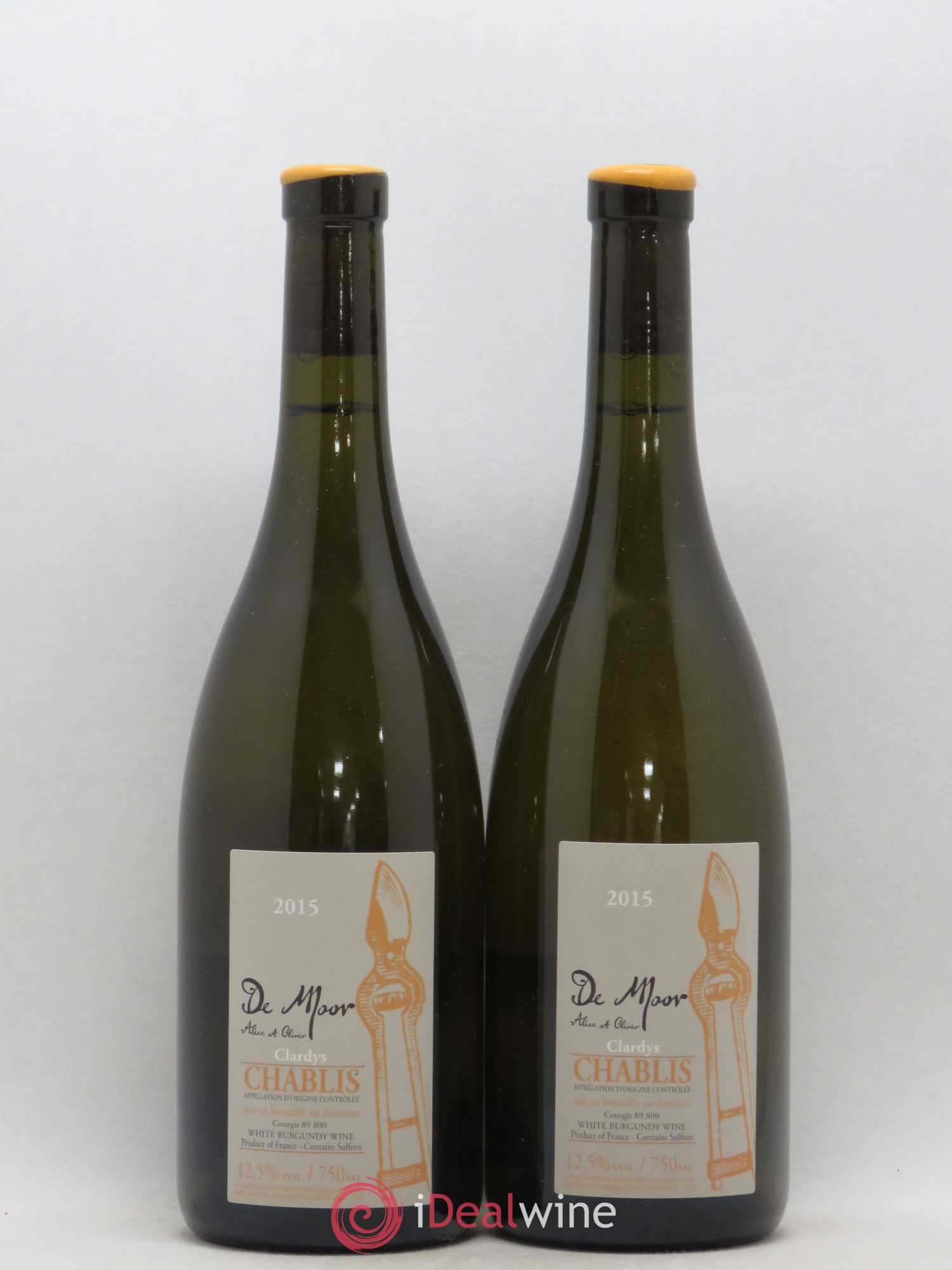 Chablis Clardys Alice et Olivier De Moor 2015 - Lot de 2 bouteilles - 0