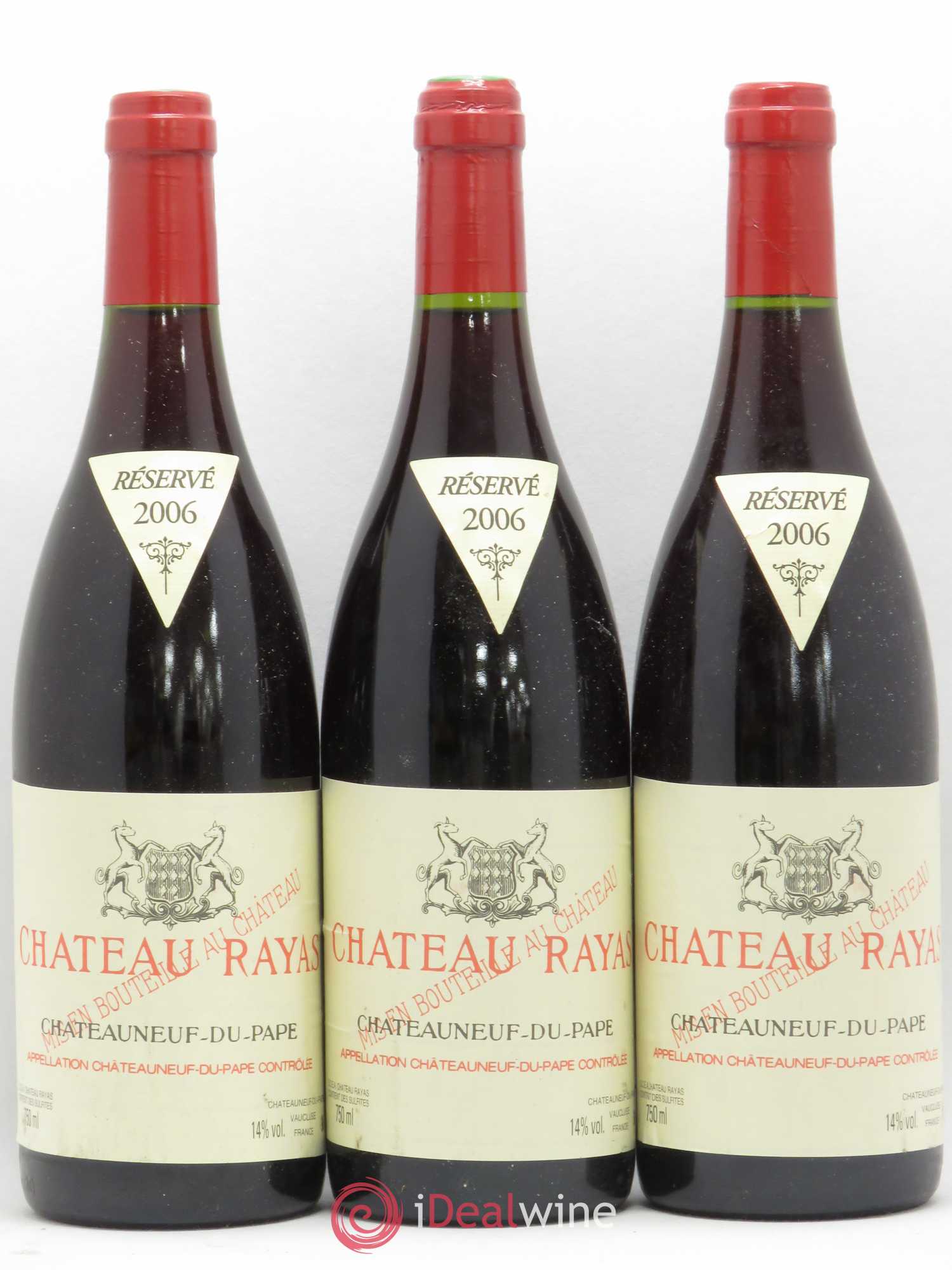 Châteauneuf-du-Pape Château Rayas Emmanuel Reynaud 2006 - Lot de 3 bouteilles - 0