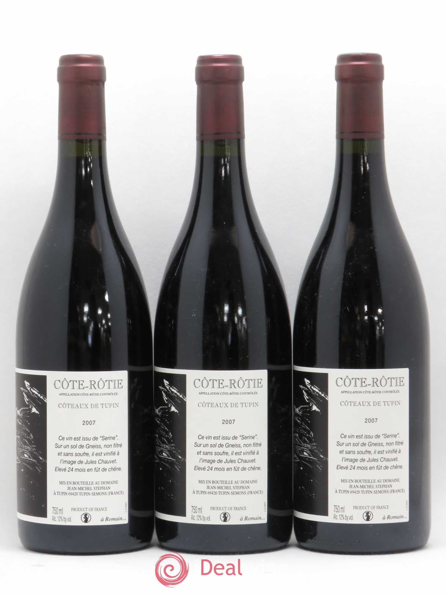 Côte-Rôtie Coteaux de Tupin Jean-Michel Stephan 2007 - Lot de 3 bouteilles - 1