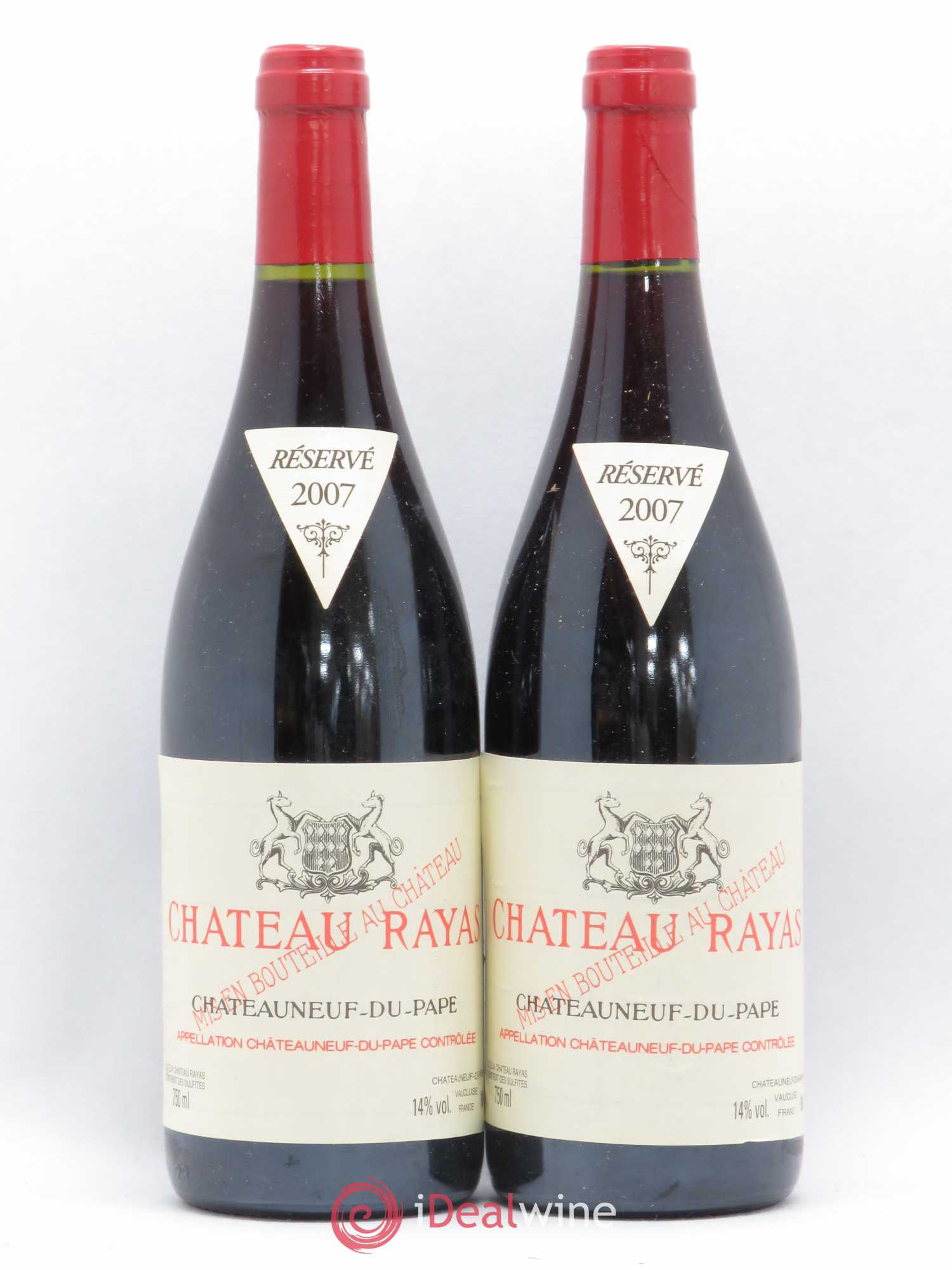 Châteauneuf-du-Pape Château Rayas Emmanuel Reynaud 2007 - Lot de 2 bouteilles - 0