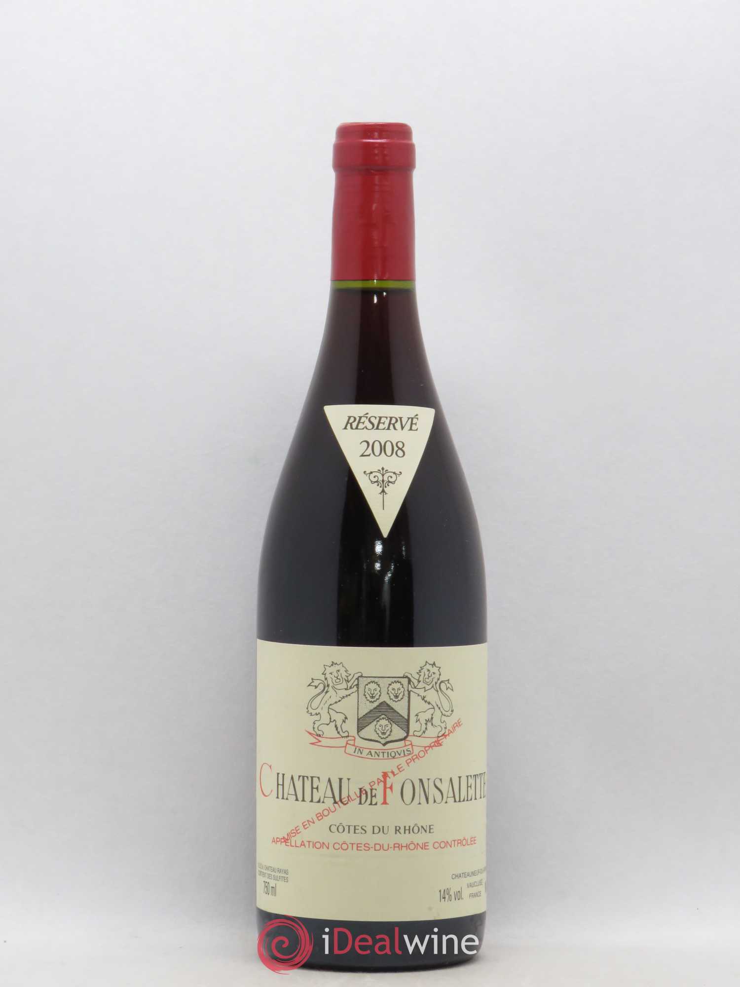 Côtes-du-Rhône Château de Fonsalette Emmanuel Reynaud 2008 - Lot de 1 bouteille - 0