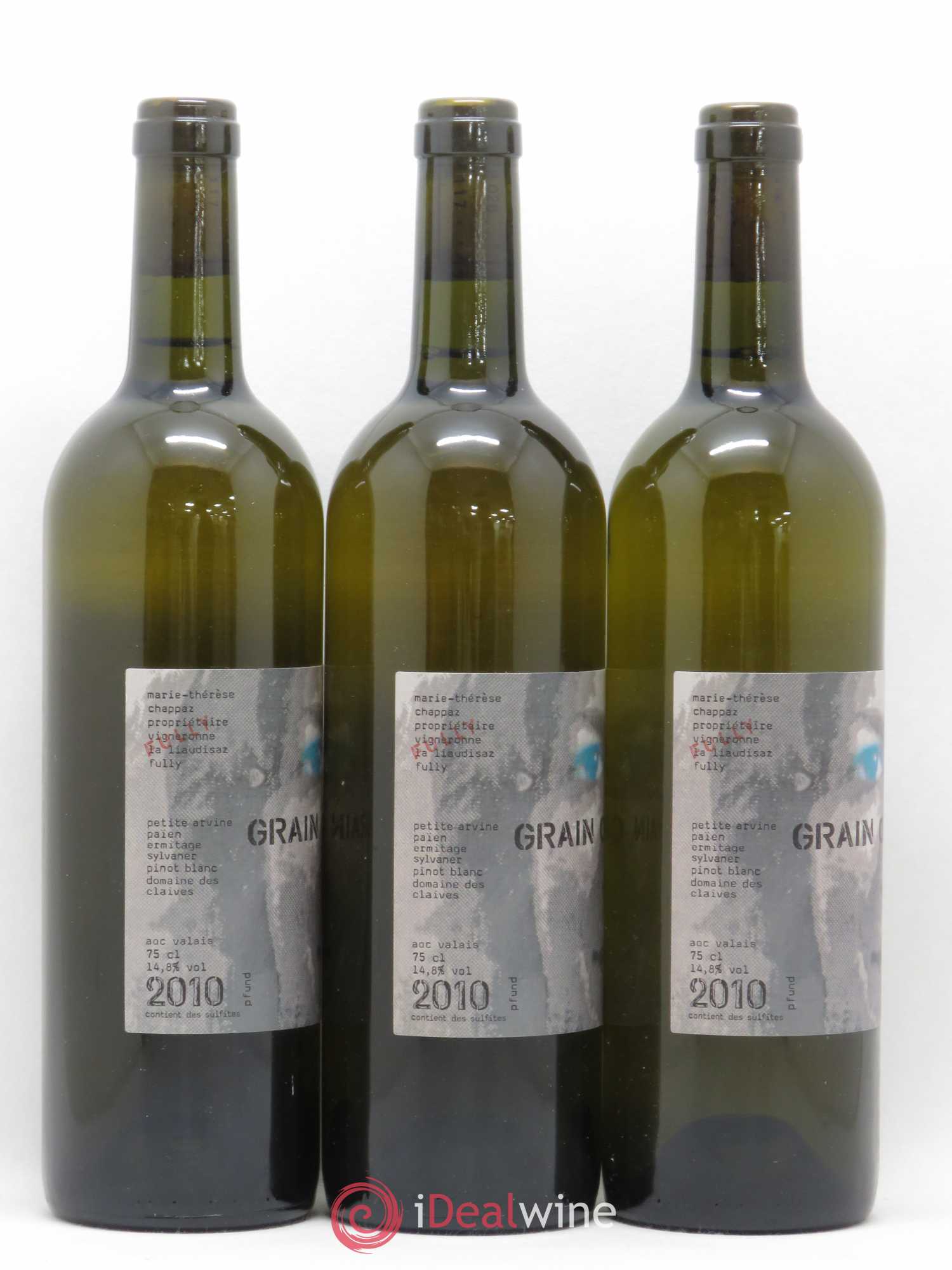 Valais Grain Cinq Marie-Thérèse Chappaz - Domaine Des Claives 2010 - Lot de 3 bouteilles - 1