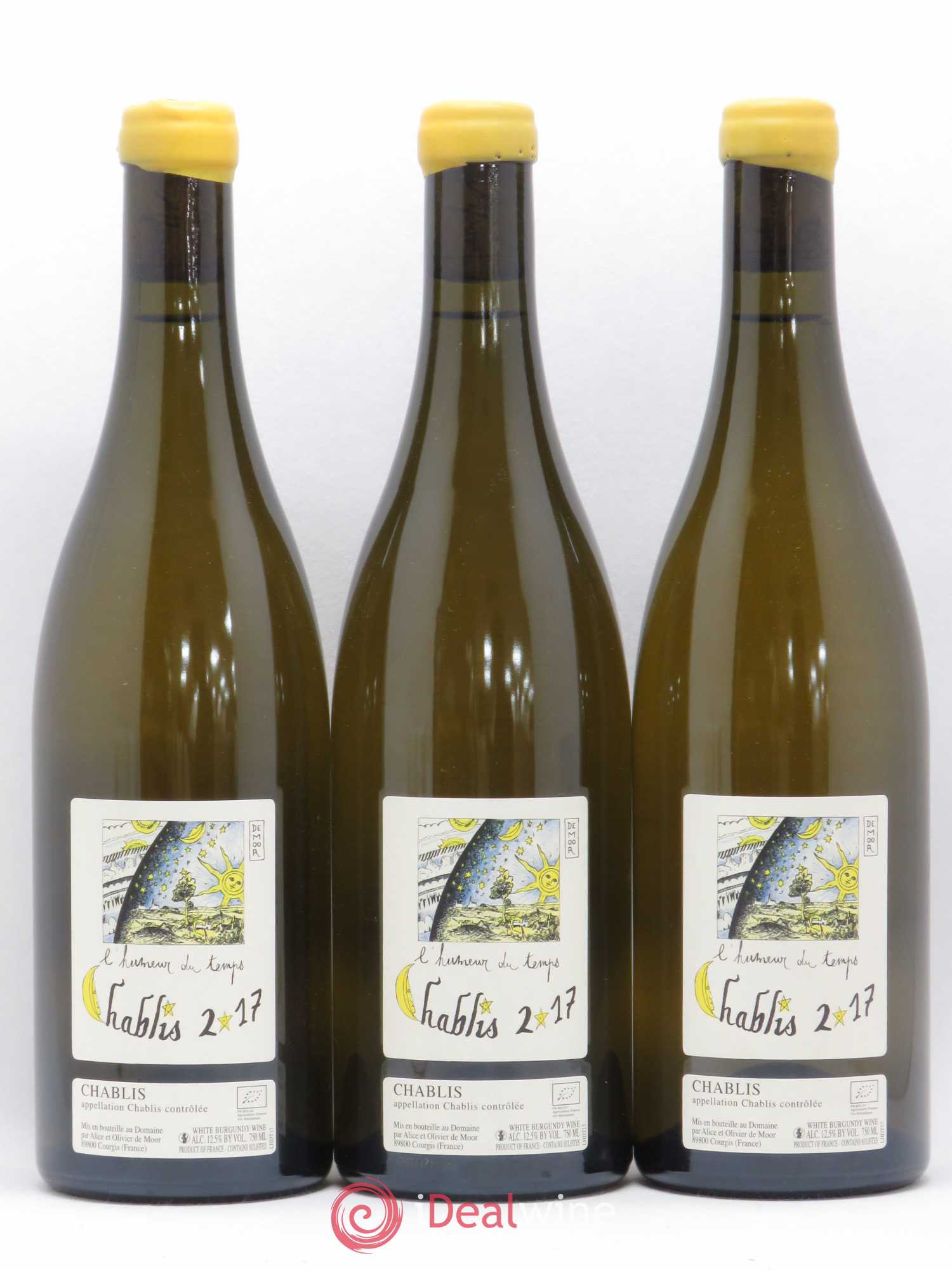 Chablis L'Humeur du Temps Alice et Olivier De Moor 2017 - Lot de 3 bouteilles - 0