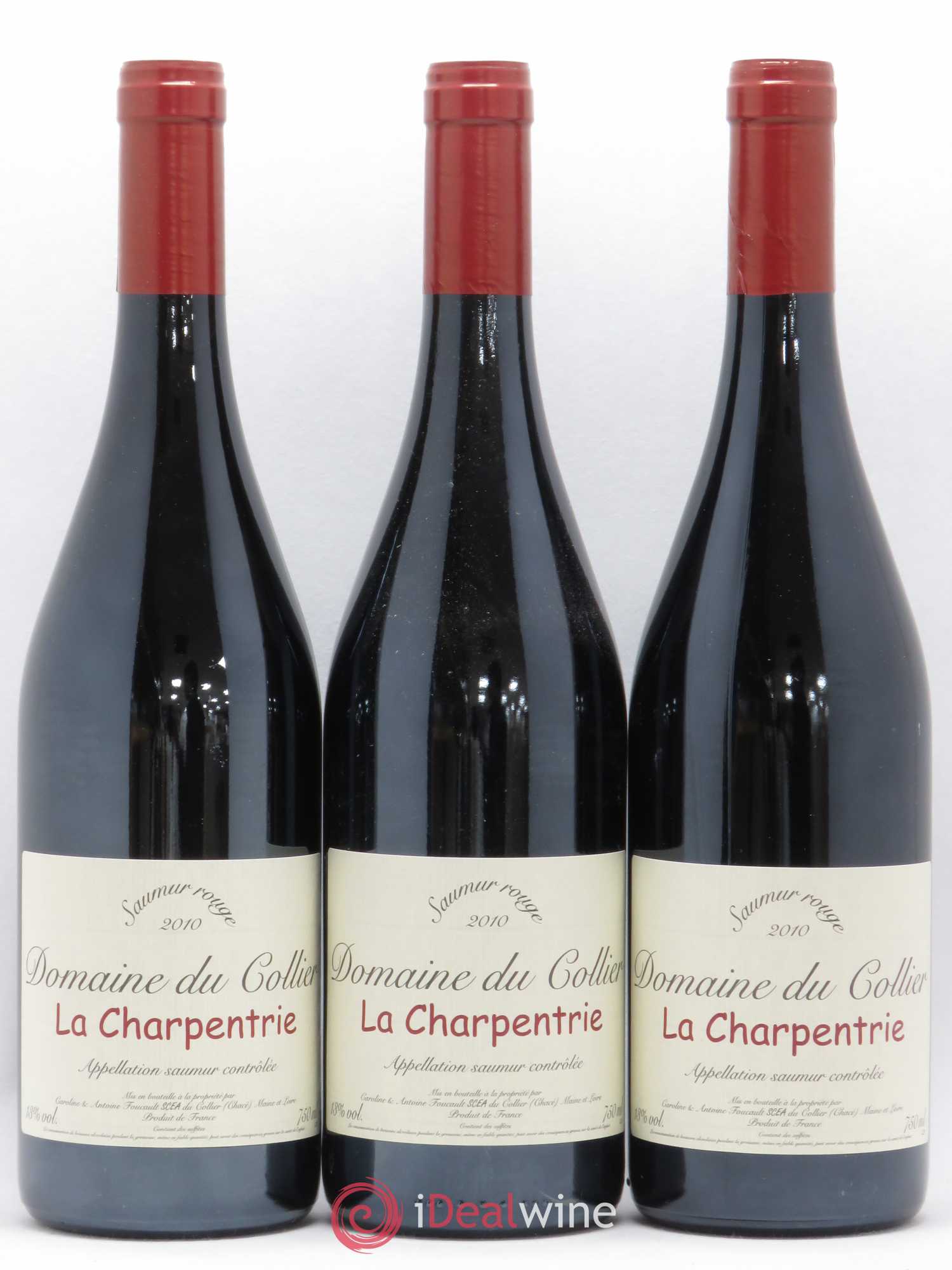 Saumur La Charpentrie Domaine du Collier 2010 - Lot de 3 bouteilles - 0