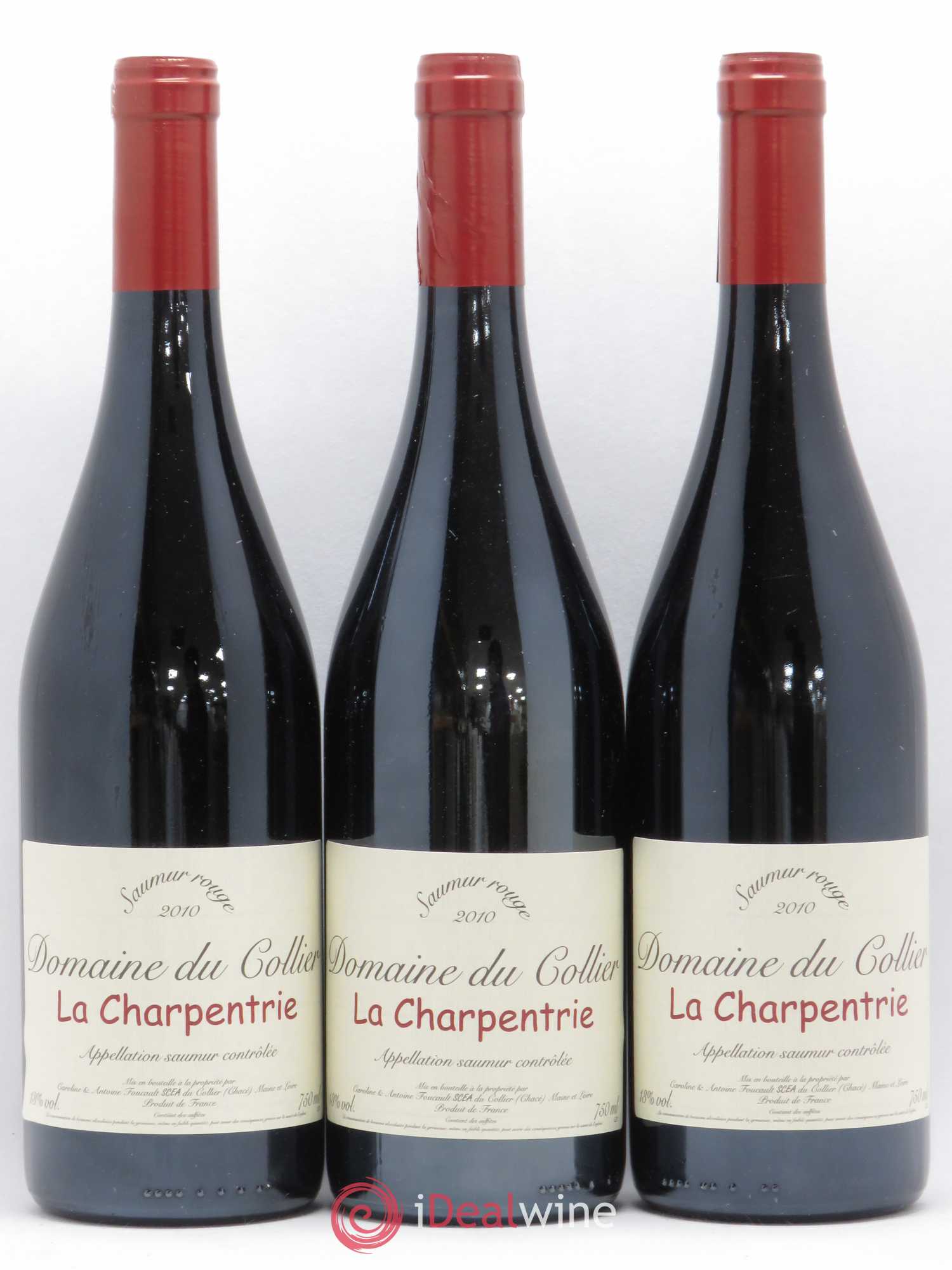 Saumur La Charpentrie Domaine du Collier 2010 - Lot de 3 bouteilles - 0