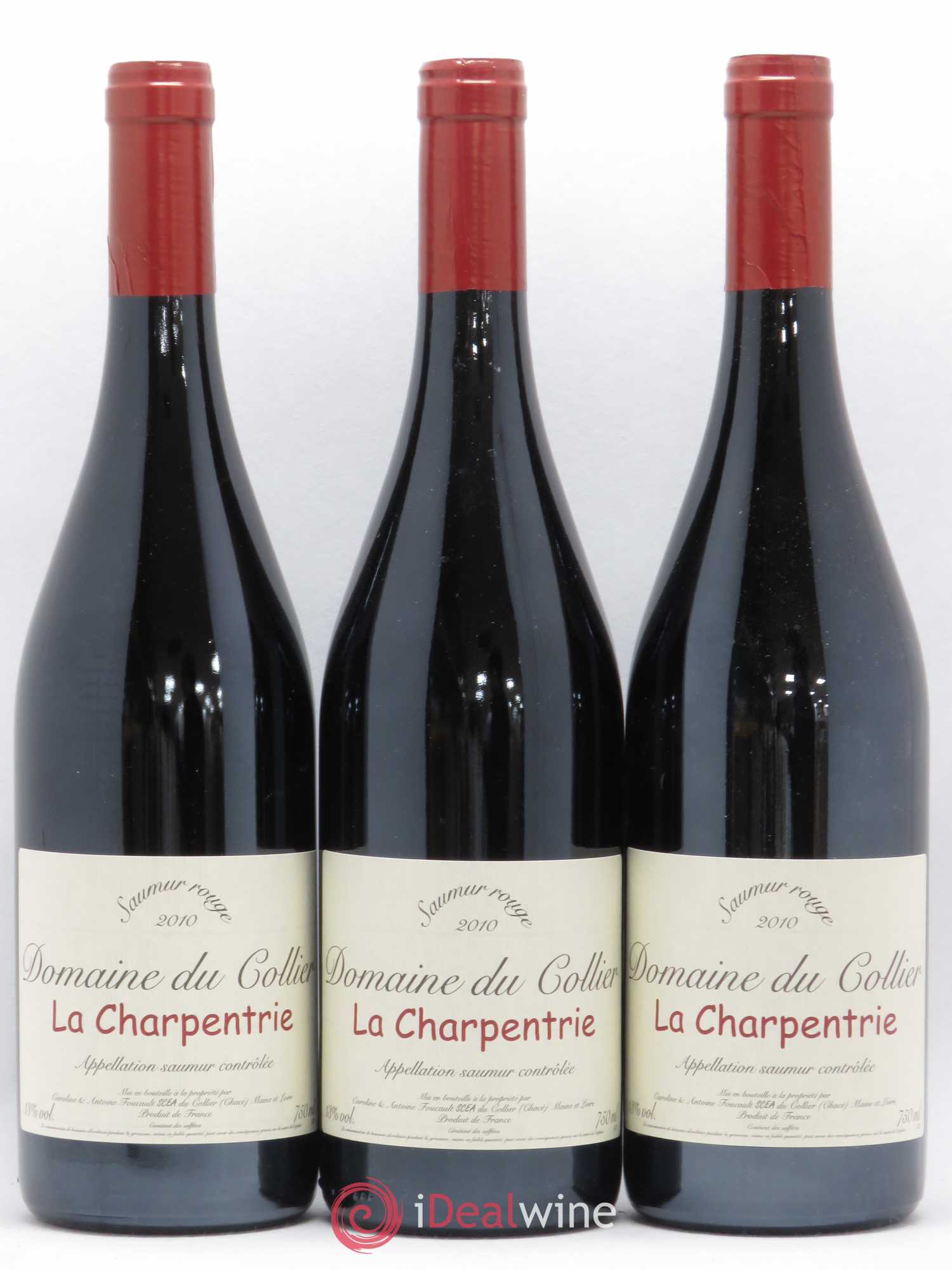 Saumur La Charpentrie Domaine du Collier 2010 - Lot de 3 bouteilles - 0