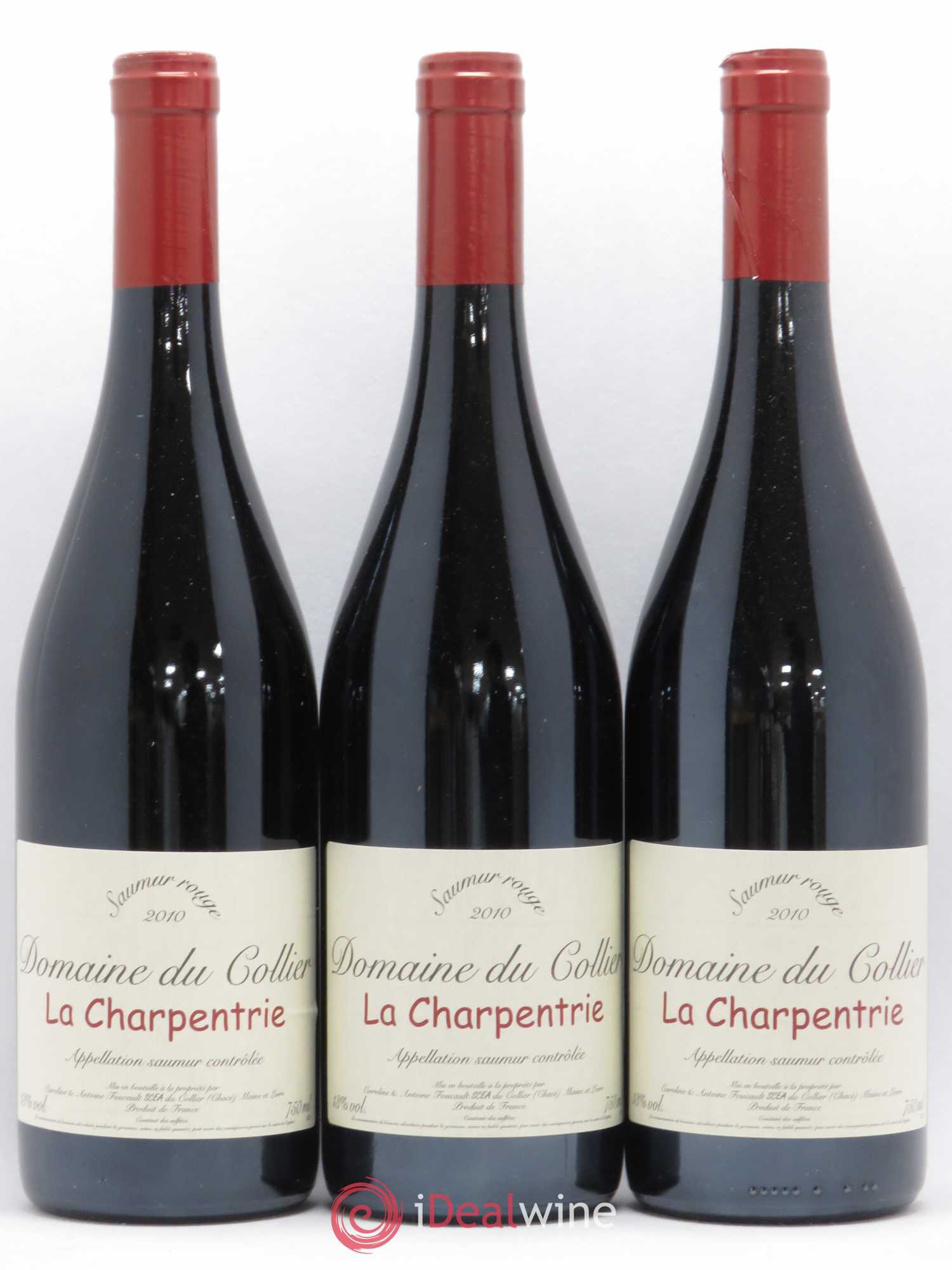 Saumur La Charpentrie Domaine du Collier 2010 - Lot de 3 bouteilles - 0