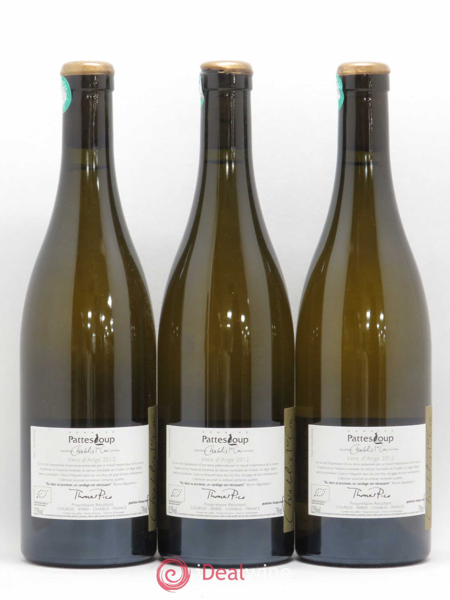 Chablis 1er Cru Butteaux Pattes Loup (Domaine) 2012 - Lot de 3 bouteilles - 1