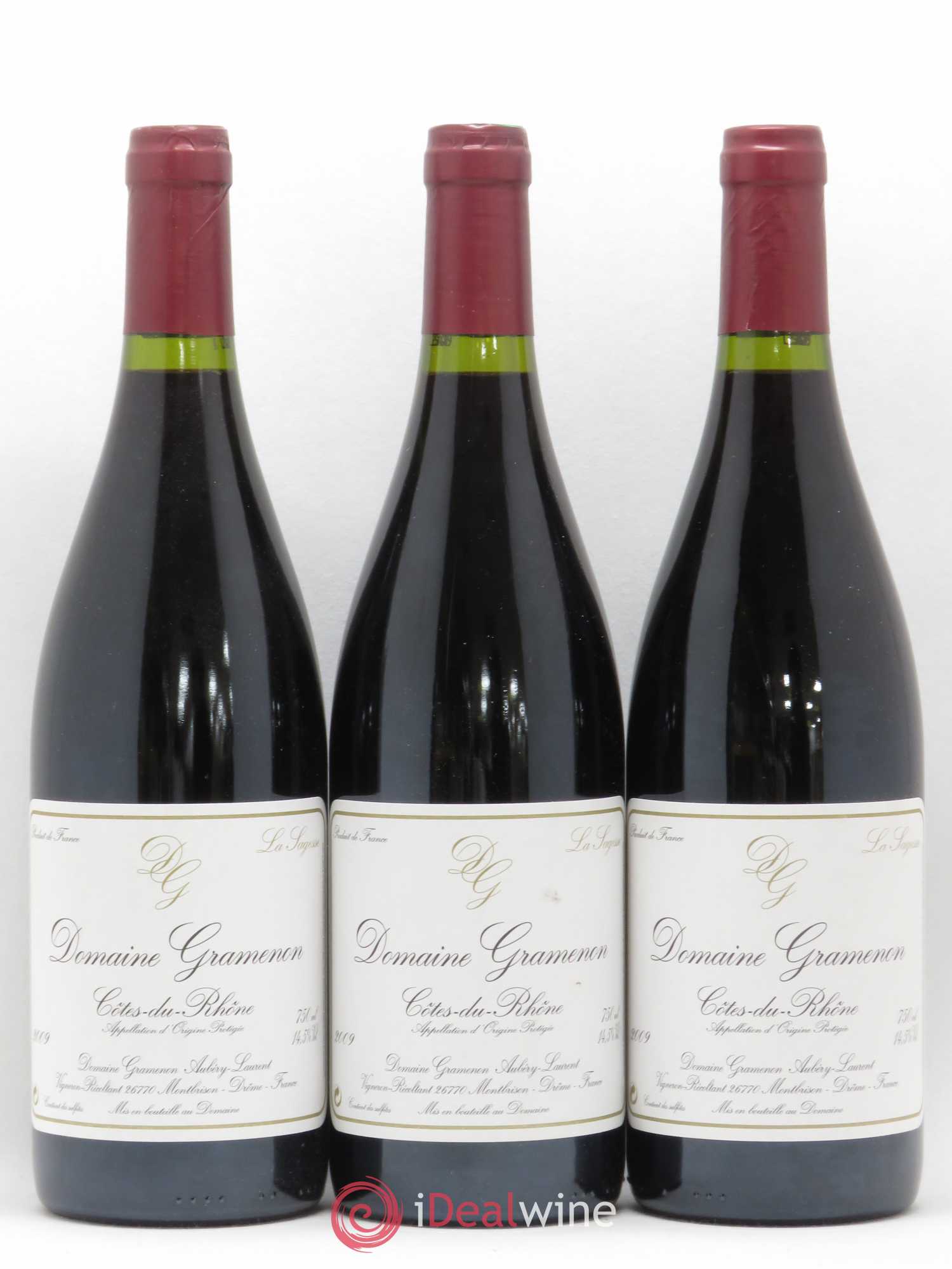 Côtes-du-Rhône La Sagesse Gramenon (Domaine) 2009 - Lot de 3 bouteilles - 0