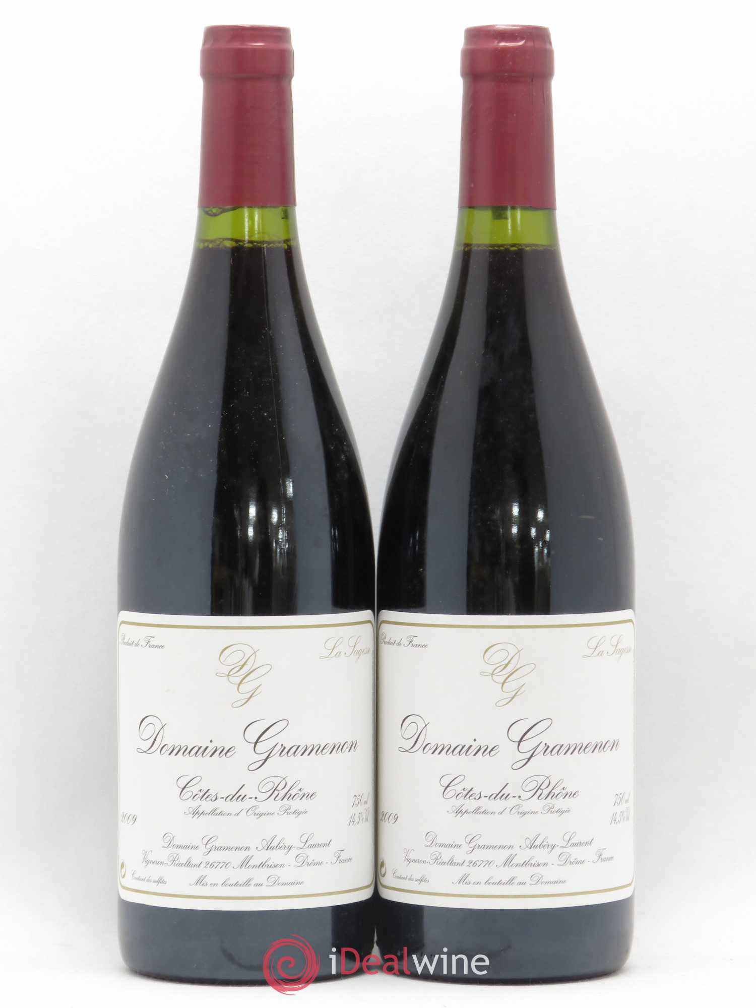 Côtes-du-Rhône La Sagesse Gramenon (Domaine) 2009 - Lot de 2 bouteilles - 0