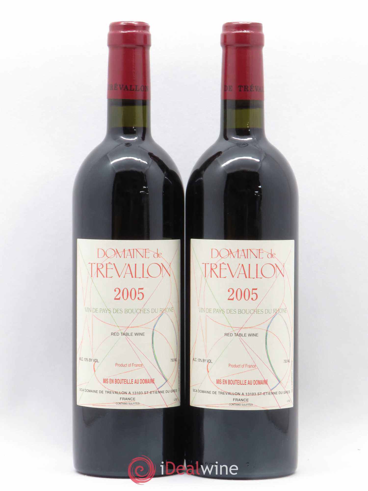 VDP Bouches du Rhône Trévallon (Domaine de) Eloi Dürrbach 2005 - Lot de 2 bouteilles - 0