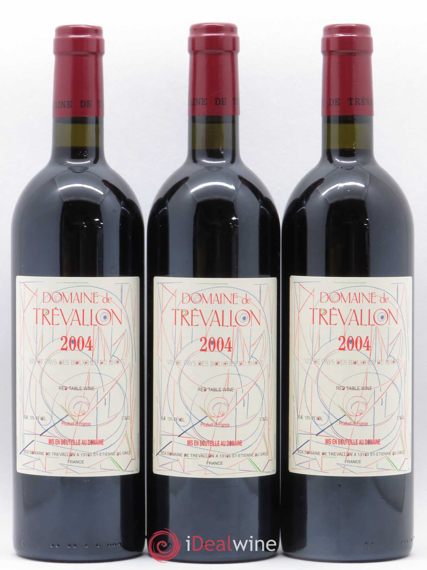 VDP Bouches du Rhône Trévallon (Domaine de) Eloi Dürrbach 2004 - Lot de 3 bouteilles - 0