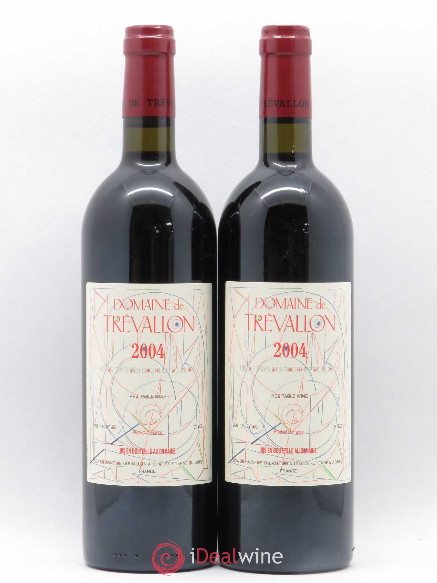 VDP Bouches du Rhône Trévallon (Domaine de) Eloi Dürrbach 2004 - Lot de 2 bouteilles - 0
