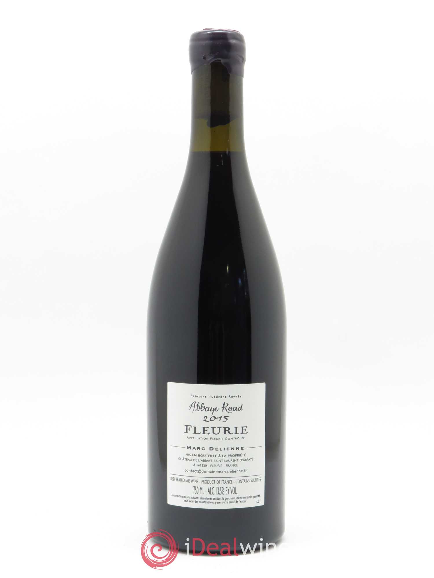 Fleurie Abbaye Road Marc Delienne 2015 - Lot de 1 bouteille - 1