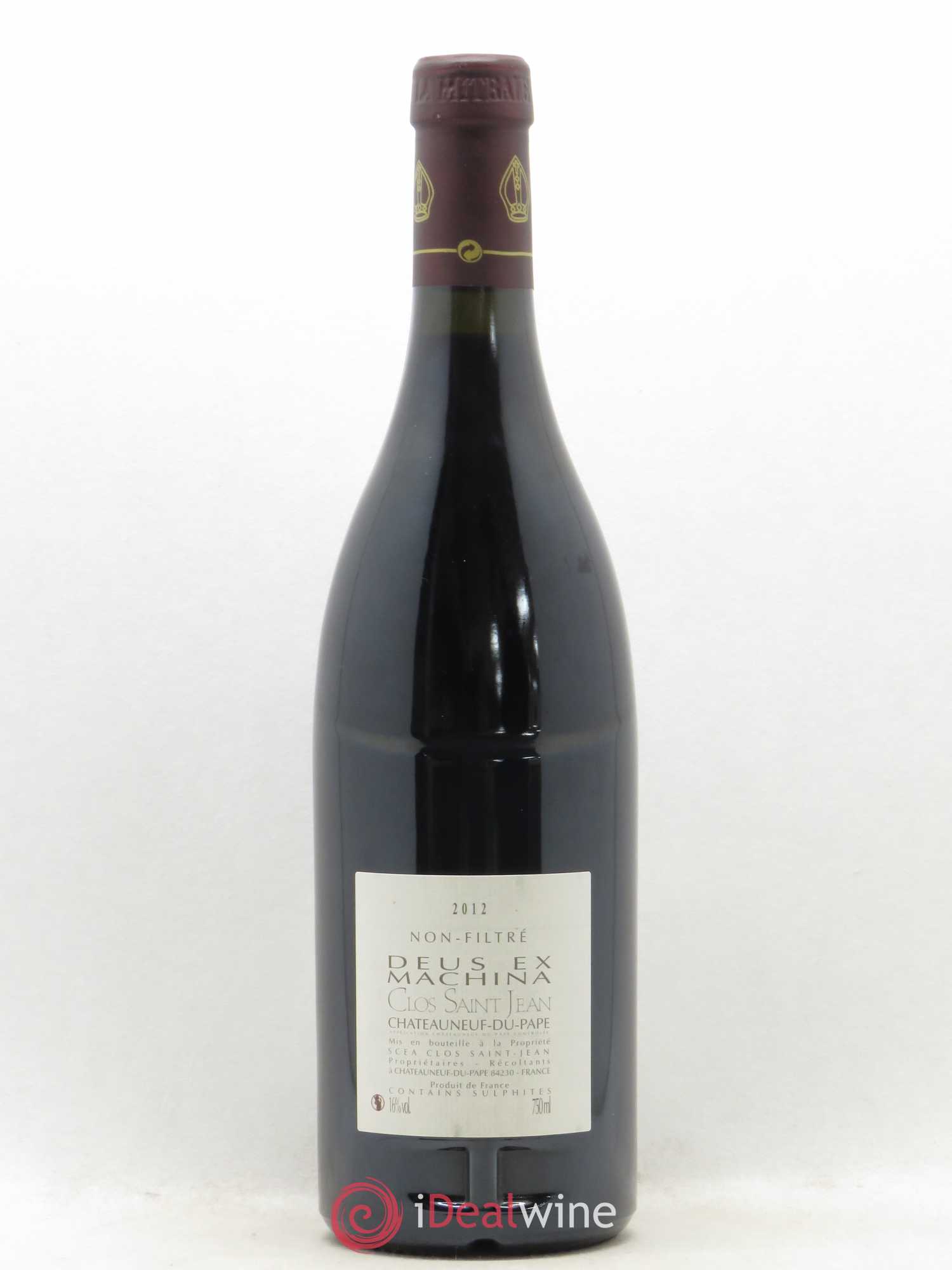 Châteauneuf-du-Pape Clos Saint-Jean Deus Ex Machina Pascal et Vincent Maurel 2012 - Lot de 1 bouteille - 1