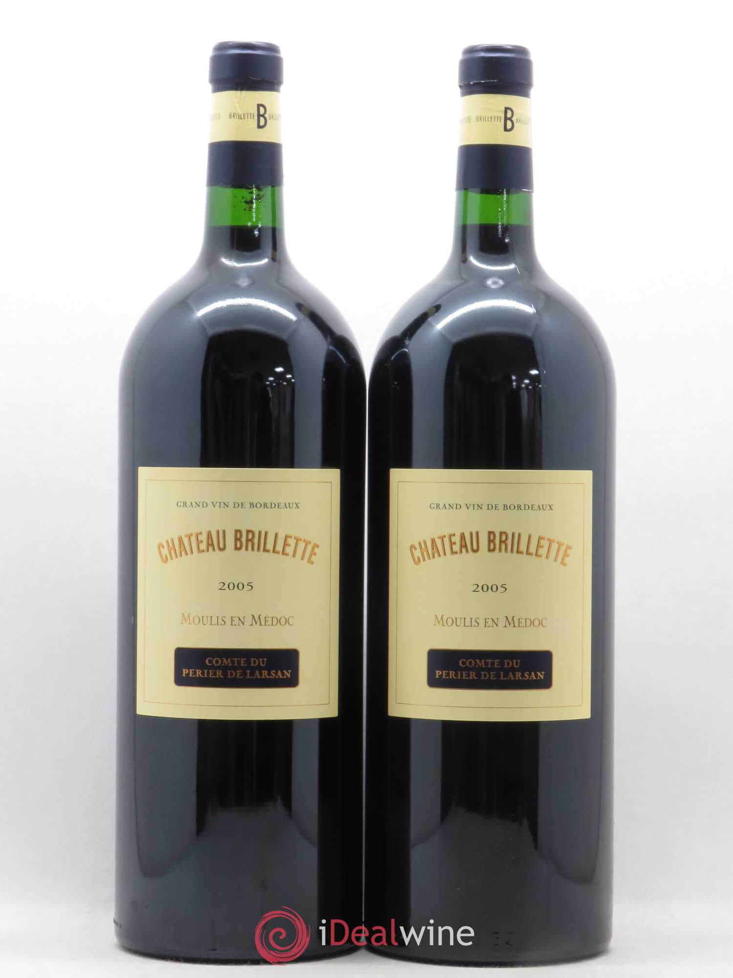 Château Brillette Cru Bourgeois 2005 - Lot de 2 magnums - 0