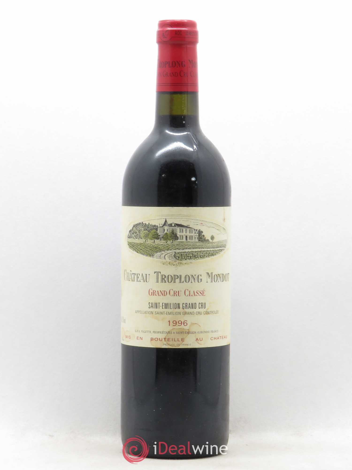 Château Troplong Mondot 1er Grand Cru Classé B 1996 - Lot de 1 bouteille - 0