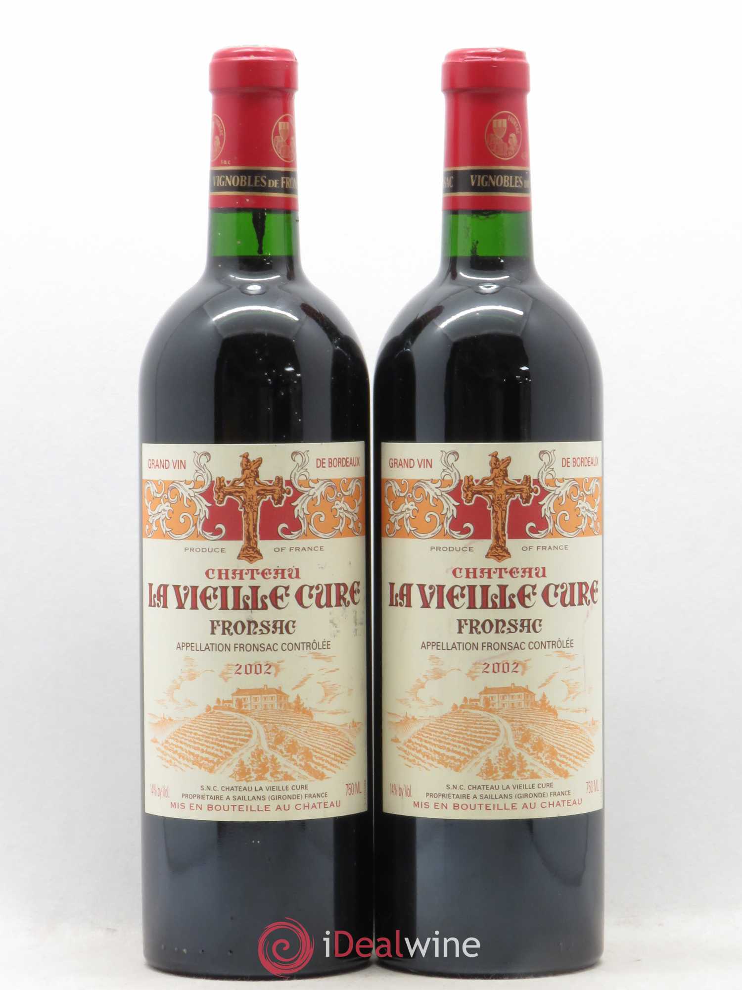 Château La Vieille Cure 2002 - Lot de 2 bouteilles - 0