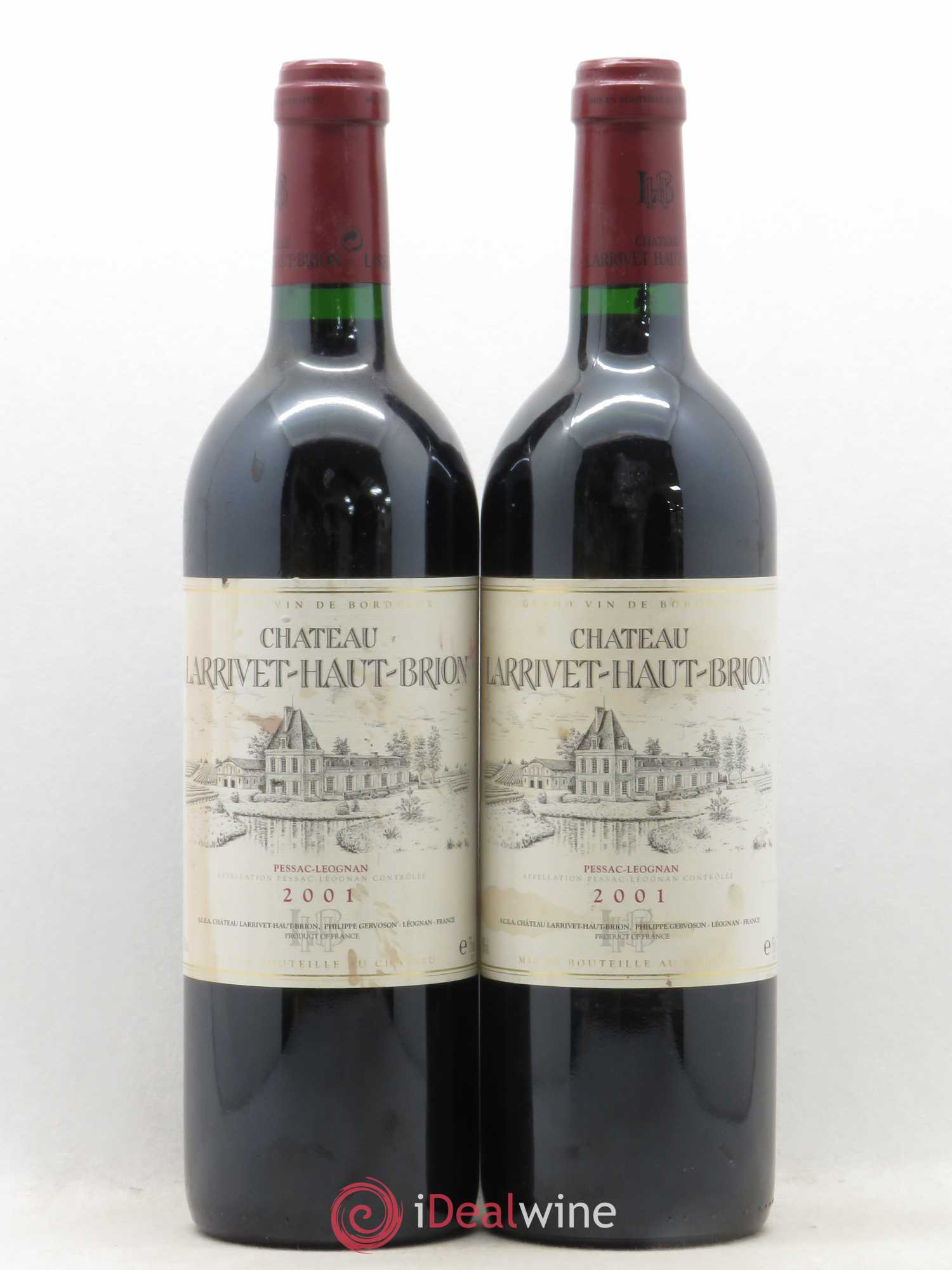 Château Larrivet Haut-Brion 2001 - Lot de 2 bouteilles - 0