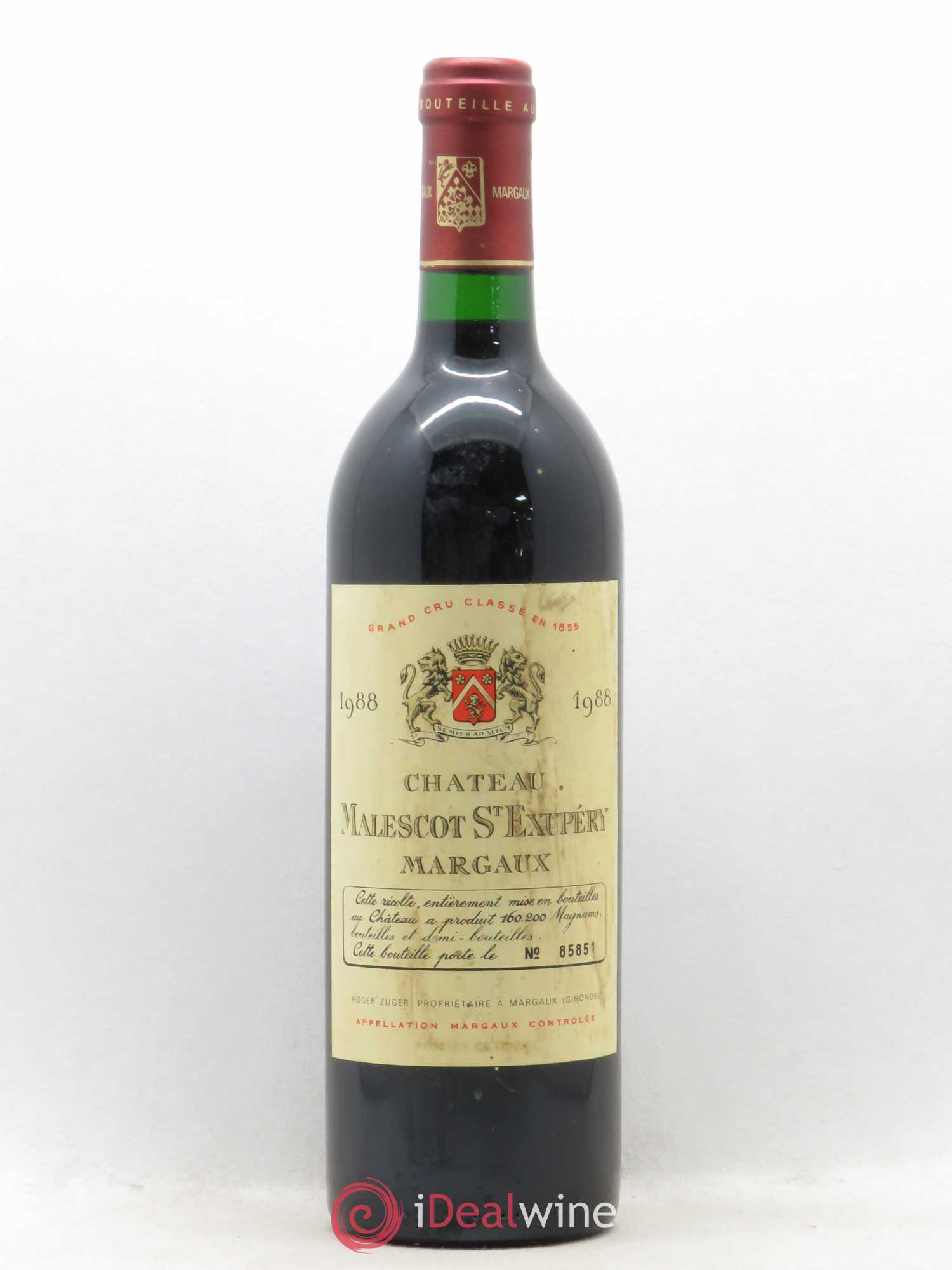 Château Malescot Saint-Exupéry 3ème Grand Cru Classé 1988 - Lot de 1 bouteille - 0