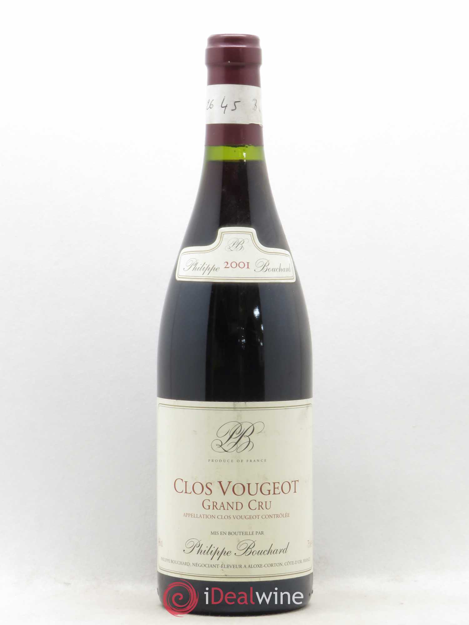 Clos de Vougeot Grand Cru Philippe Bouchard 2001 - Lot de 1 bouteille - 0
