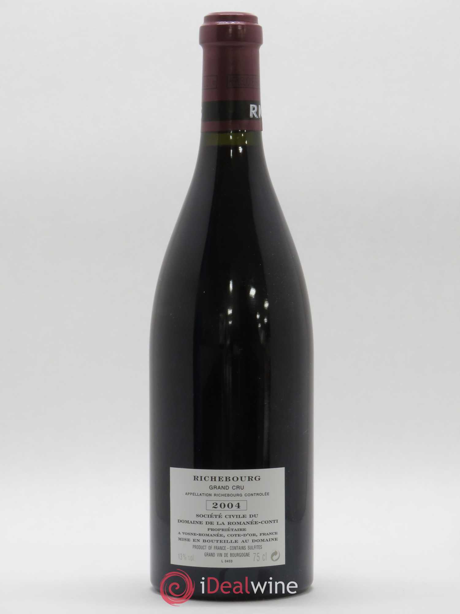 Richebourg Grand Cru Domaine de la Romanée-Conti 2004 - Lot de 1 bouteille - 1