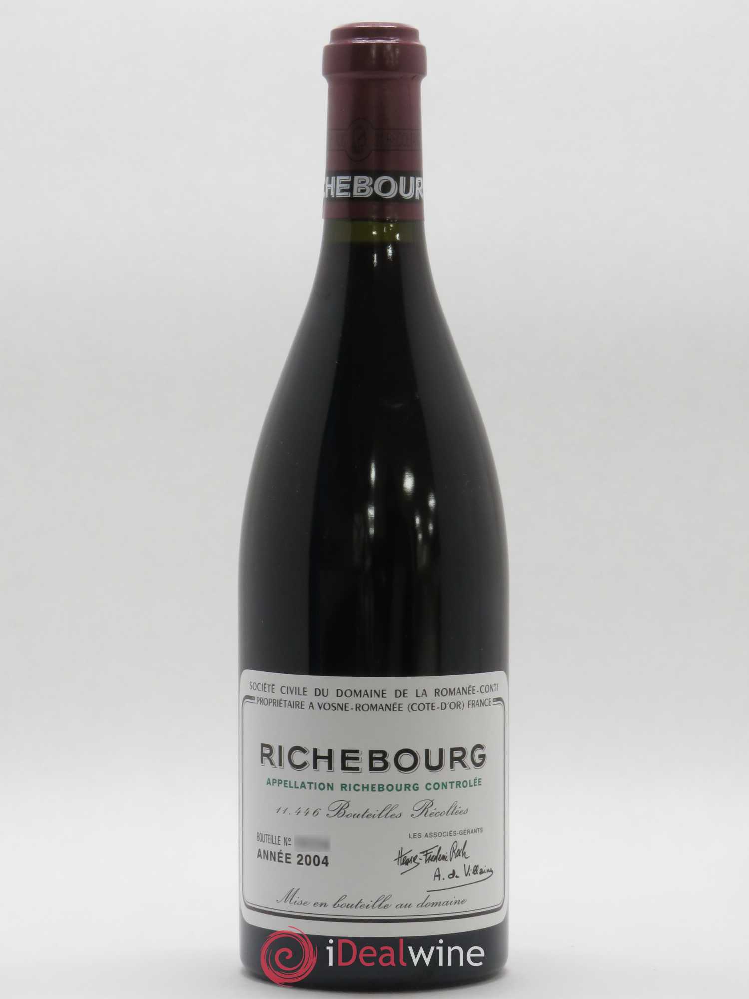 Richebourg Grand Cru Domaine de la Romanée-Conti 2004 - Lot de 1 bouteille - 0