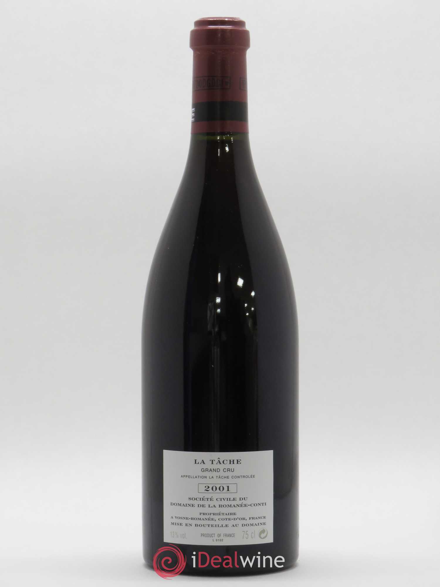 La Tâche Grand Cru Domaine de la Romanée-Conti 2001 - Lot de 1 bouteille - 1
