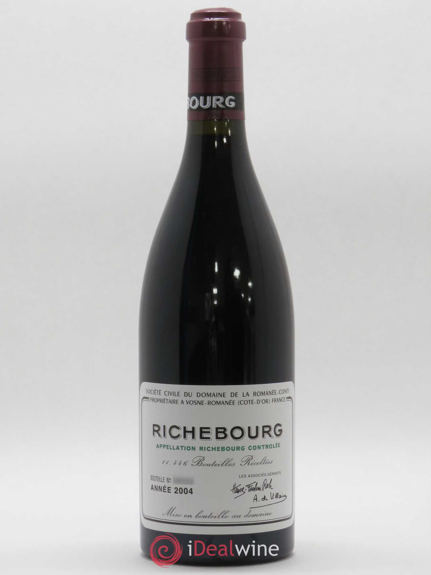 Richebourg Grand Cru Domaine de la Romanée-Conti 2004 - Lot de 1 bouteille - 0