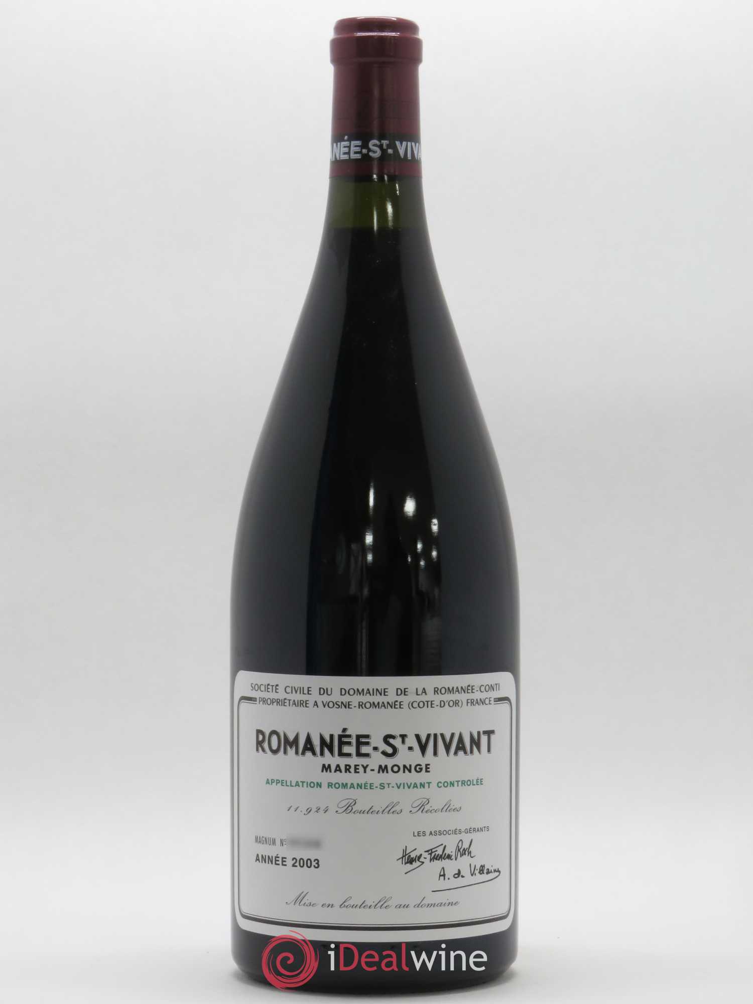 Romanée-Saint-Vivant Grand Cru Domaine de la Romanée-Conti 2003 - Lot de 1 magnum - 0
