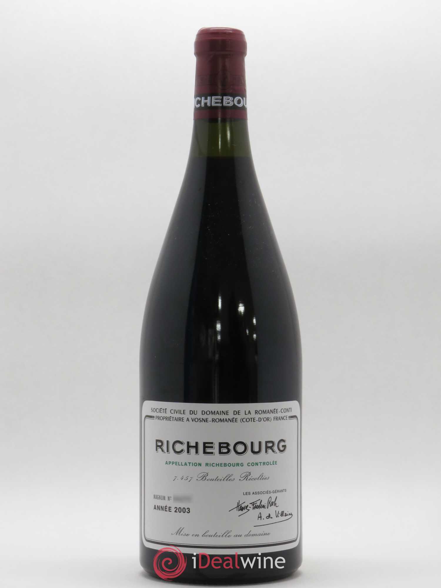 Richebourg Grand Cru Domaine de la Romanée-Conti 2003 - Lot de 1 magnum - 0