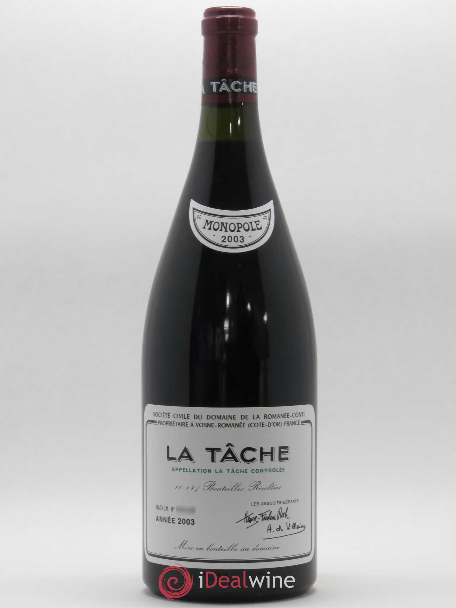 La Tâche Grand Cru Domaine de la Romanée-Conti 2003 - Lot de 1 magnum - 0