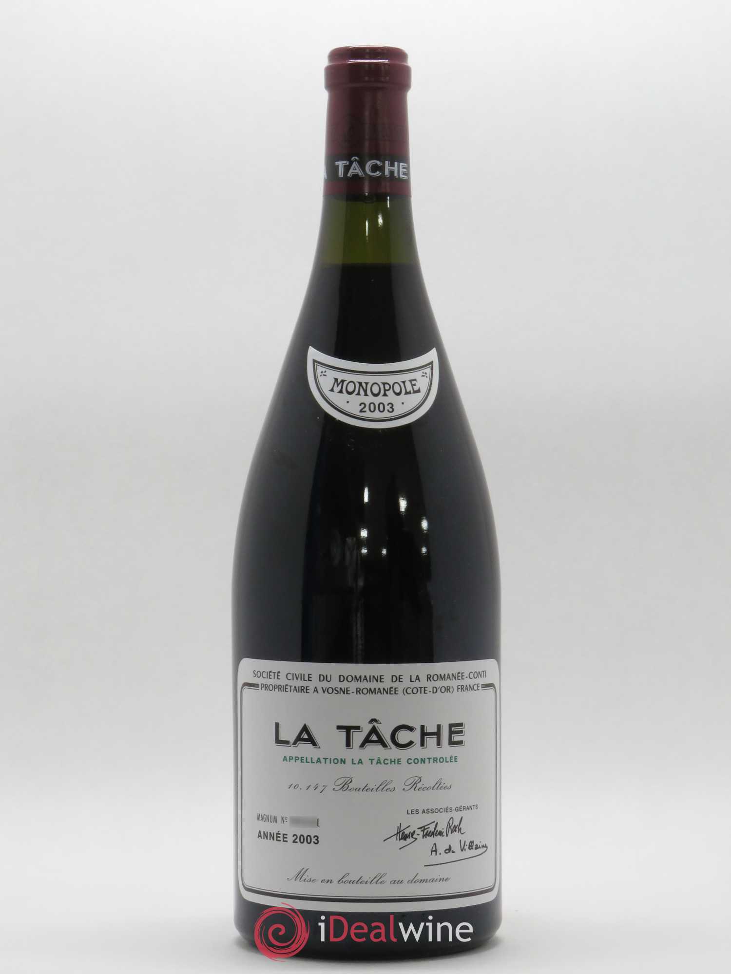 La Tâche Grand Cru Domaine de la Romanée-Conti 2003 - Lot de 1 magnum - 0