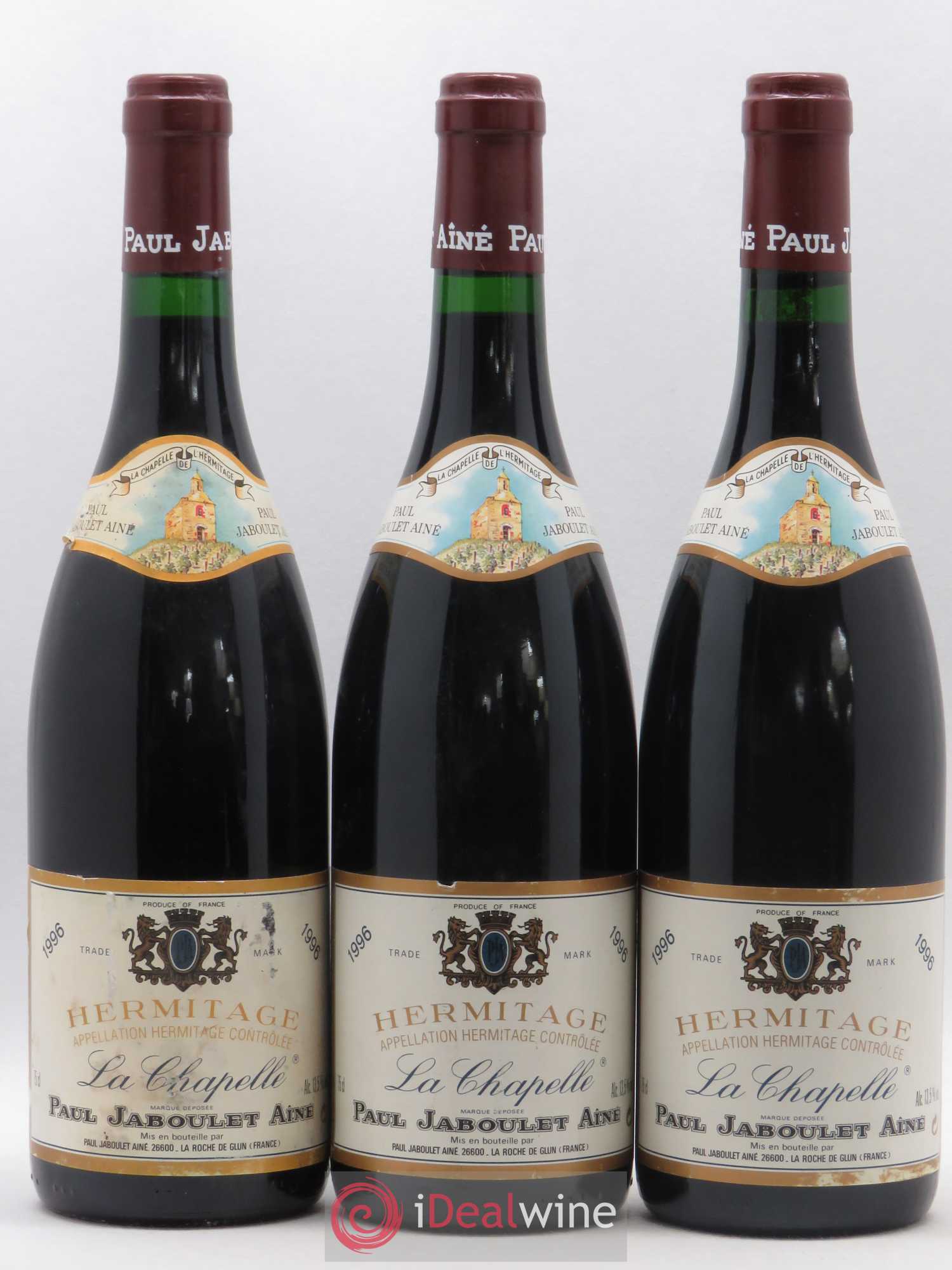 Hermitage La Chapelle Paul Jaboulet Ainé 1996 - Lot de 3 bouteilles - 0
