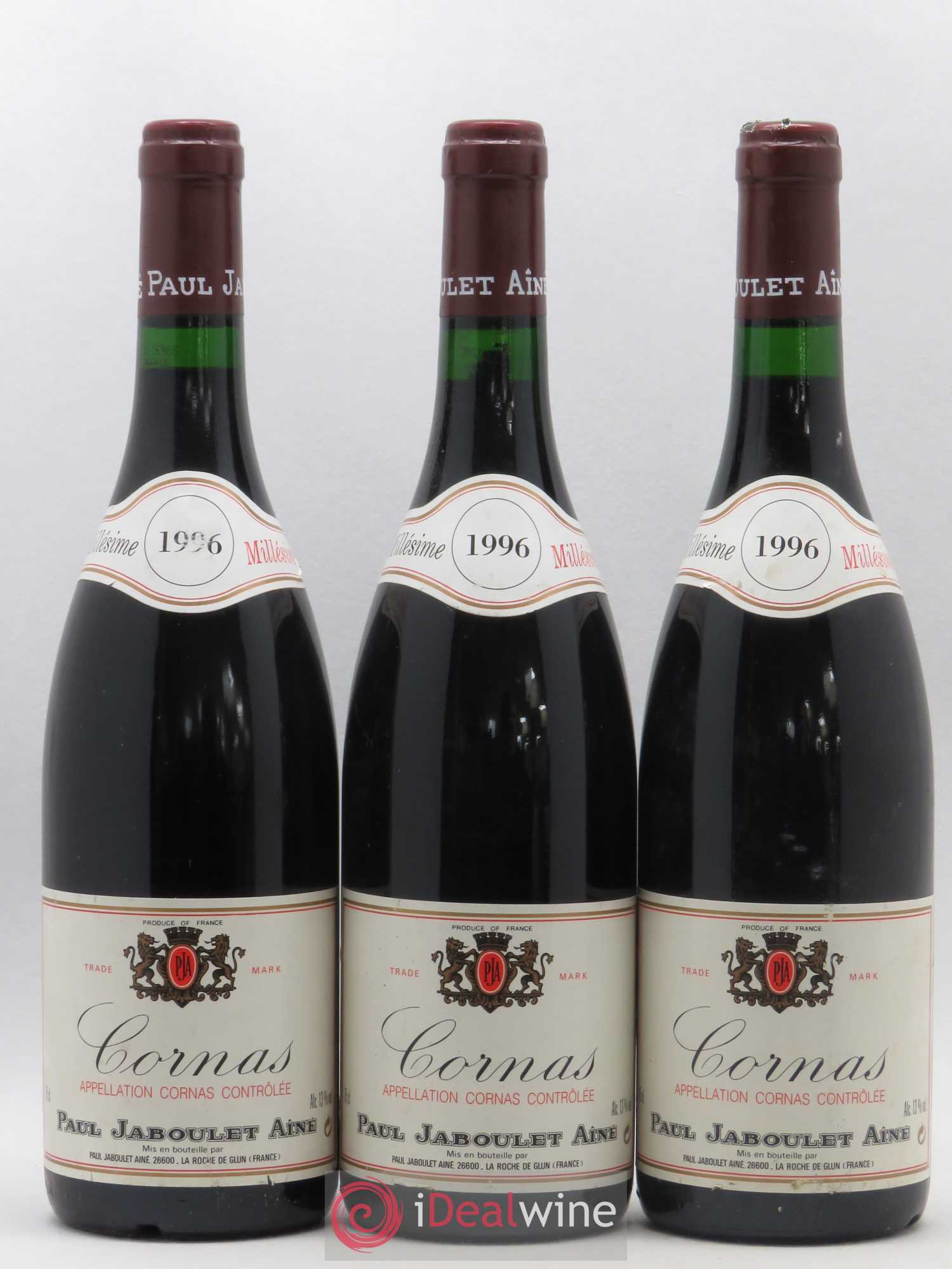 Cornas Paul Jaboulet Ainé 1996 - Lot de 3 bouteilles - 0