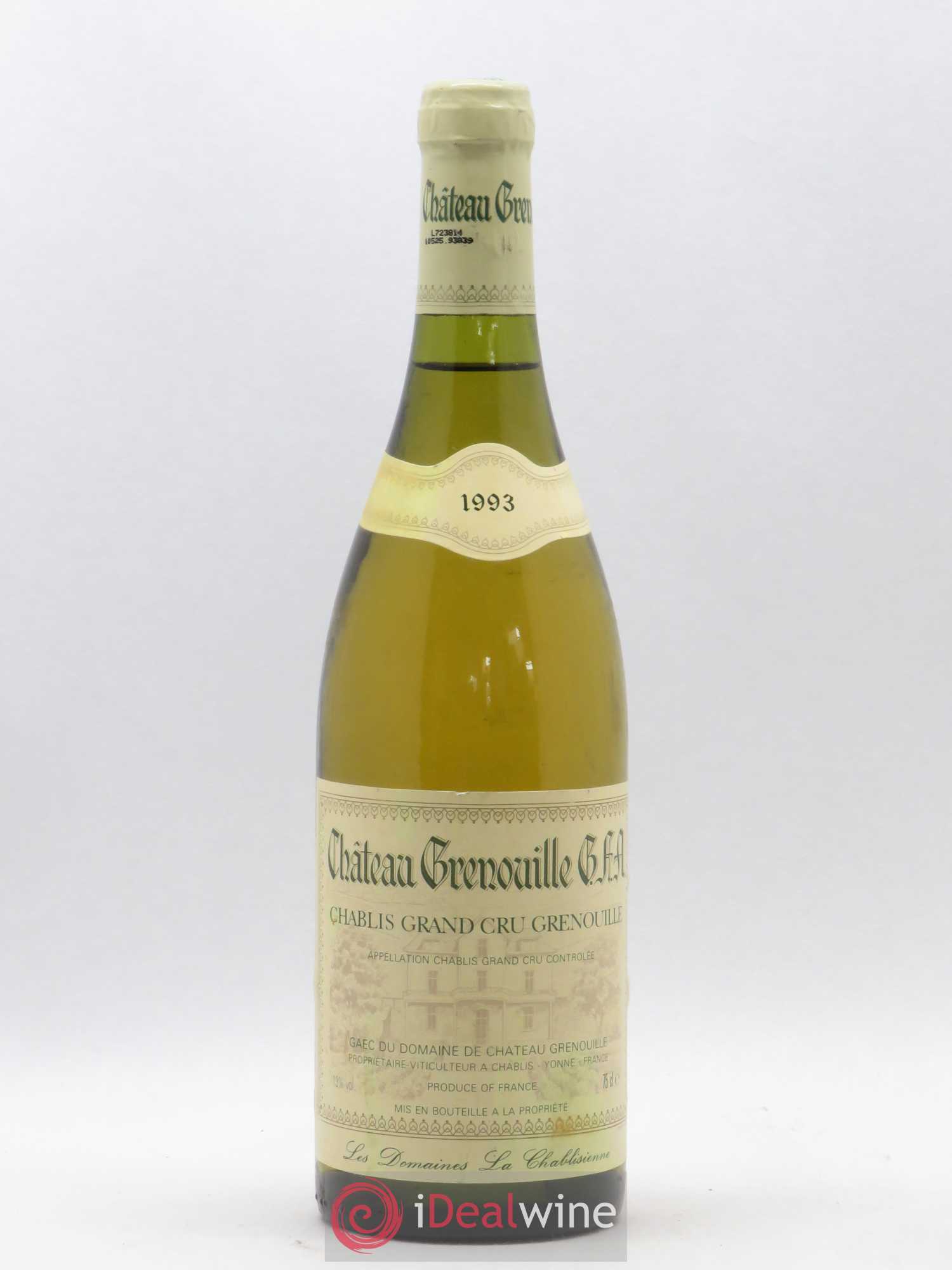 Chablis Grand Cru Grenouilles Château Grenouille - La Chablisienne 1993 - Lot de 1 bouteille - 0