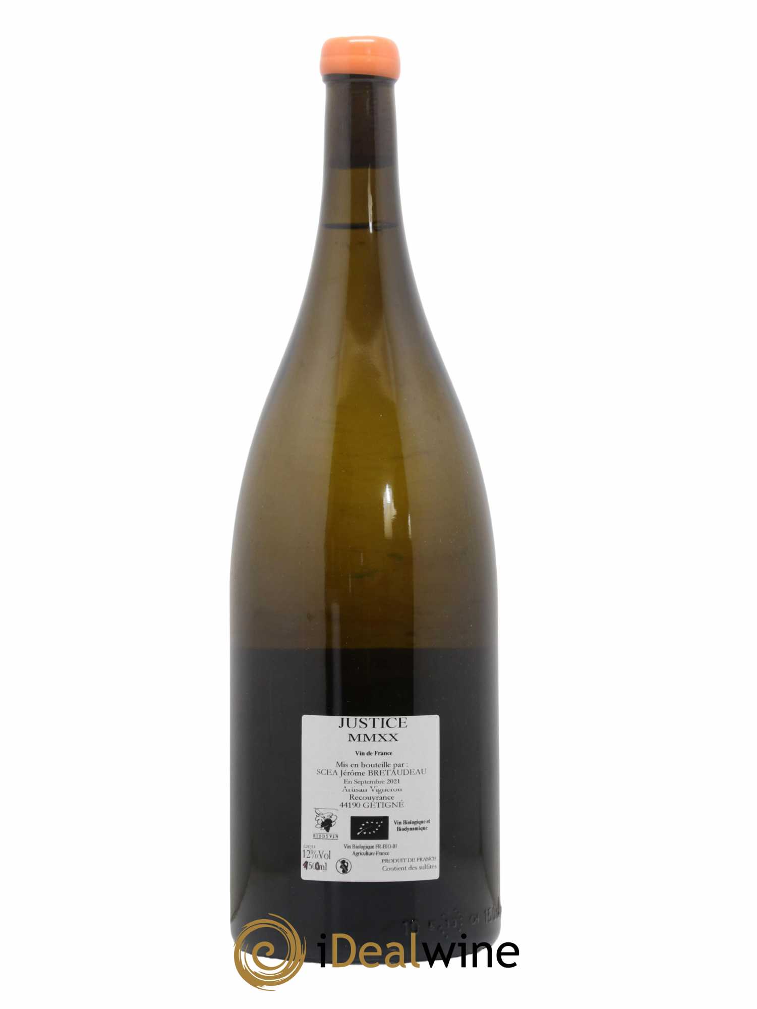Vin de France La Justice Jérôme Bretaudeau - Domaine de Bellevue 2020 - Lot de 1 magnum - 1