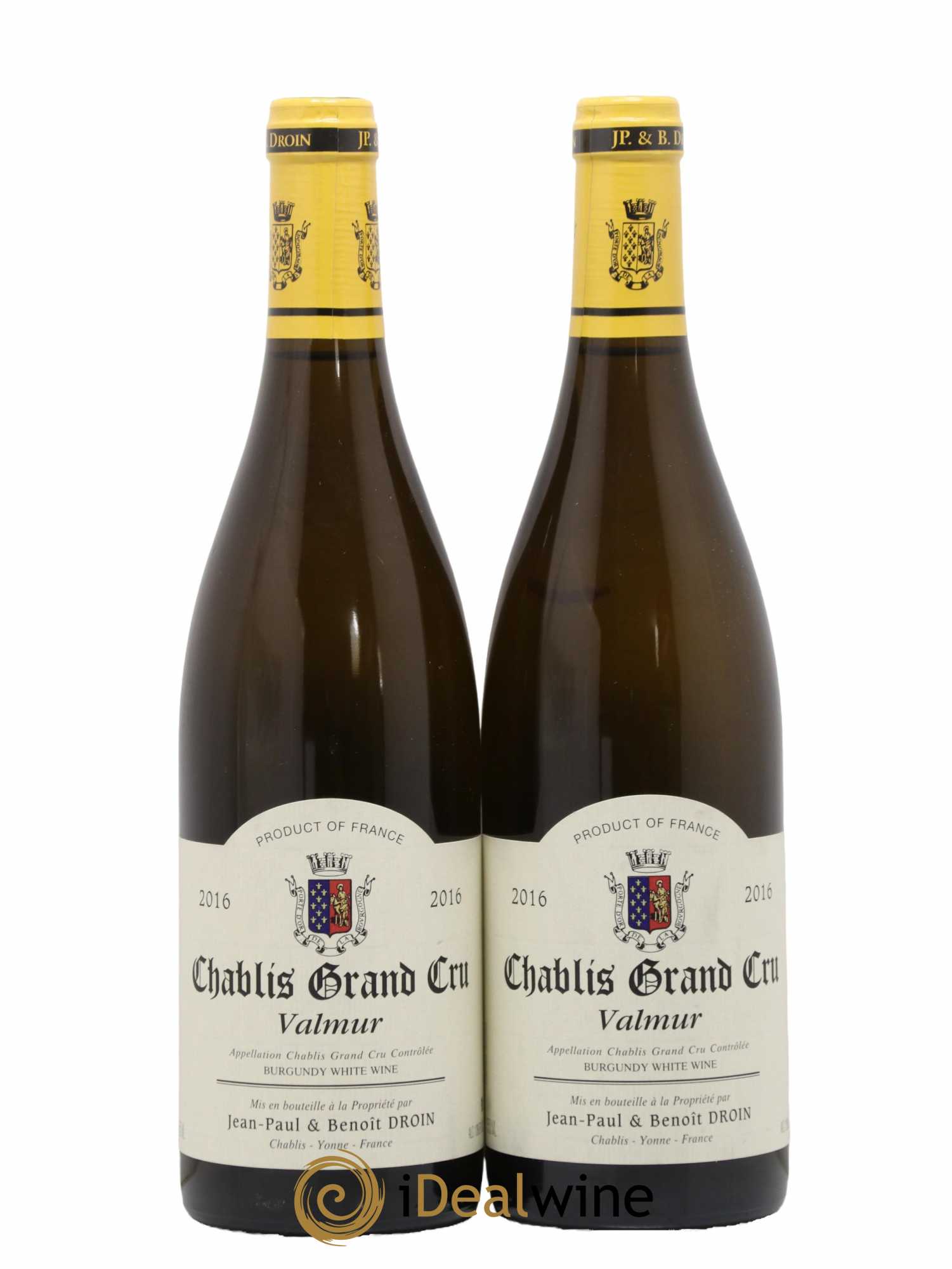 Chablis Grand Cru Valmur Jean-Paul & Benoît Droin (Domaine) 2016 - Lot de 2 bouteilles - 0