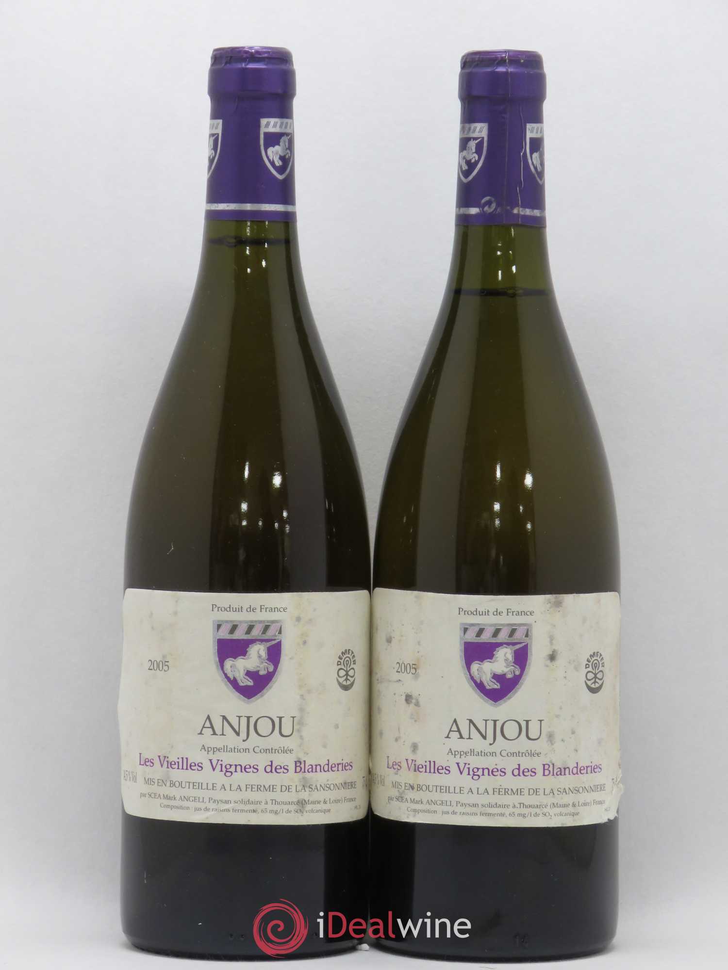 Anjou Les Vieilles Vignes des Blanderies Mark Angeli (Domaine) - Ferme de la Sansonnière 2005 - Lot de 2 bouteilles - 0