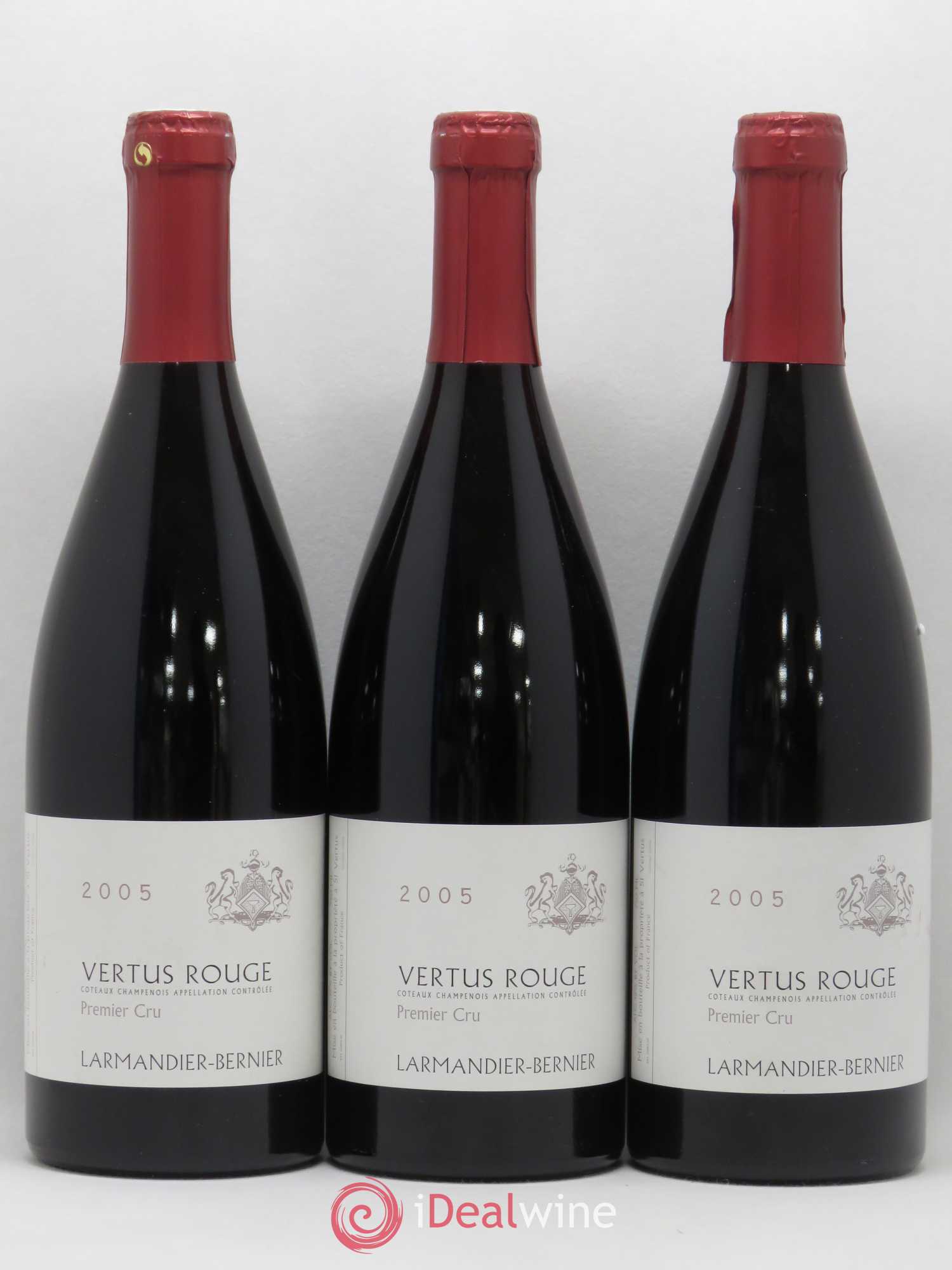 Coteaux Champenois 1er Cru Vertus Rouge Larmandier-Bernier 2005 - Lot de 3 bouteilles - 0