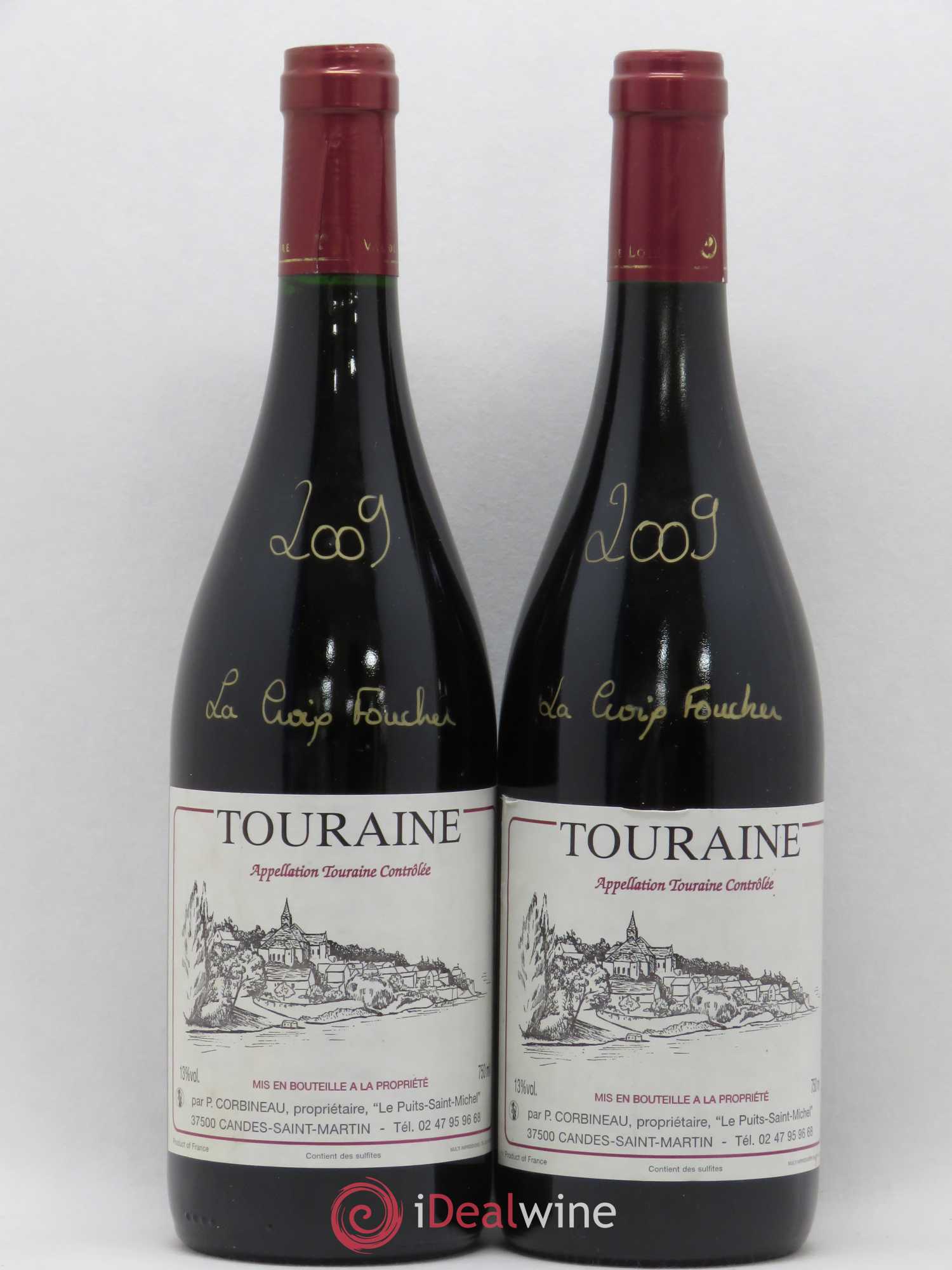 Touraine Patrick Corbineau Croix Foucher 2009 - Lot de 2 bouteilles - 0