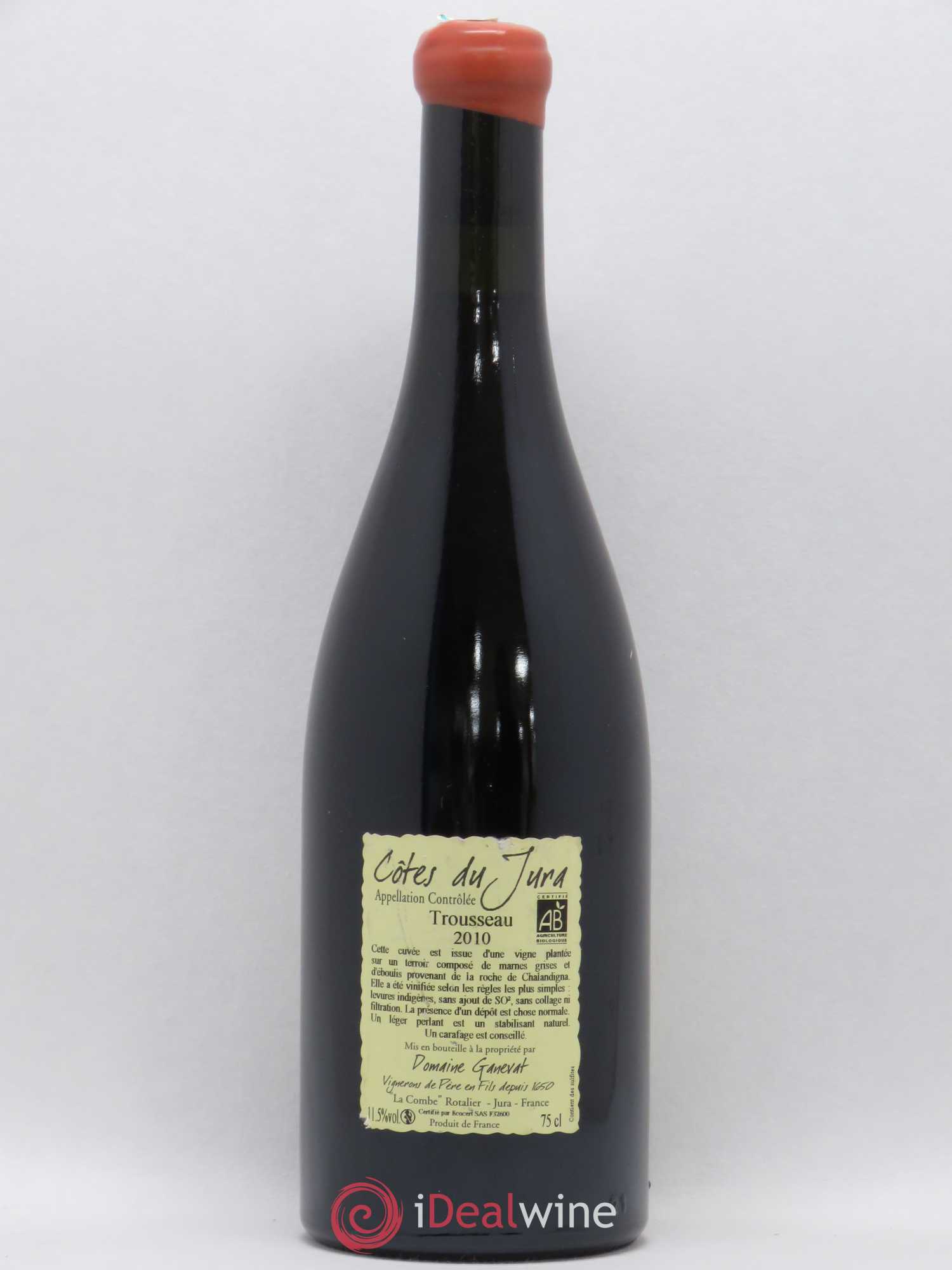 Côtes du Jura Plein Sud Jean-François Ganevat (Domaine) 2010 - Lot de 1 bouteille - 1