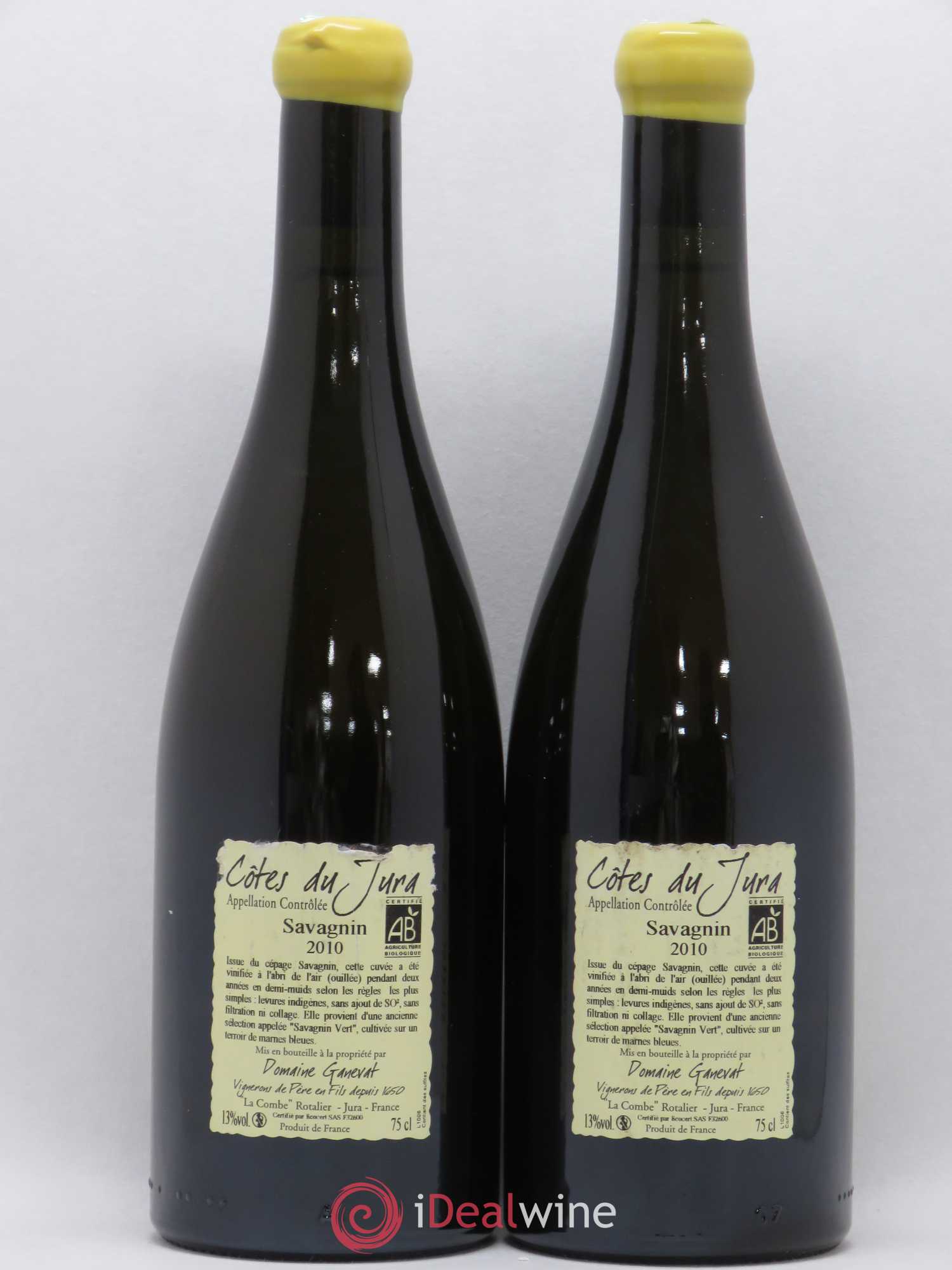 Côtes du Jura Les Chalasses Marnes Bleues Jean-François Ganevat (Domaine) 2010 - Lot de 2 bouteilles - 1