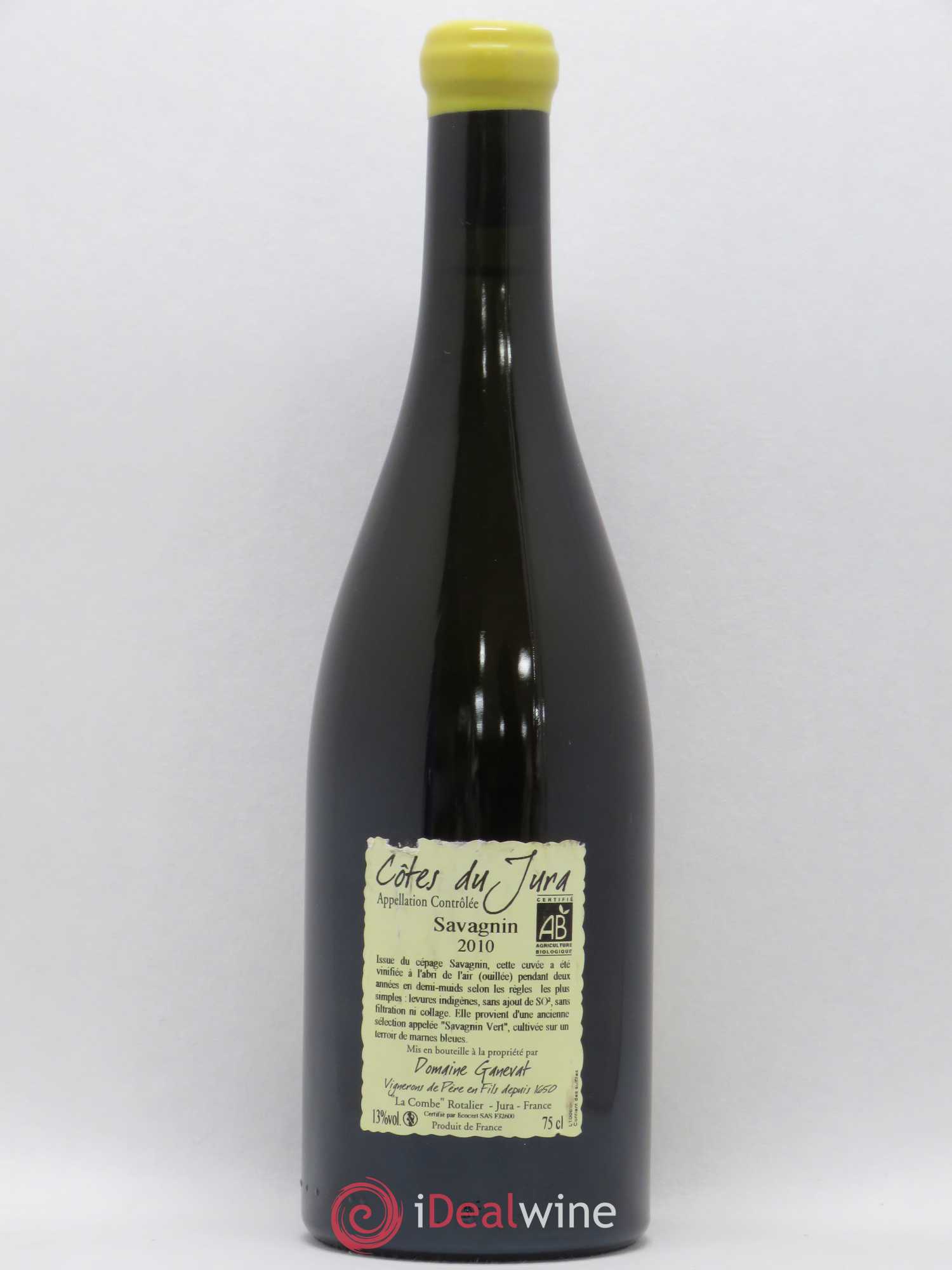 Côtes du Jura Les Chalasses Marnes Bleues Jean-François Ganevat (Domaine) 2010 - Lot de 1 bouteille - 1